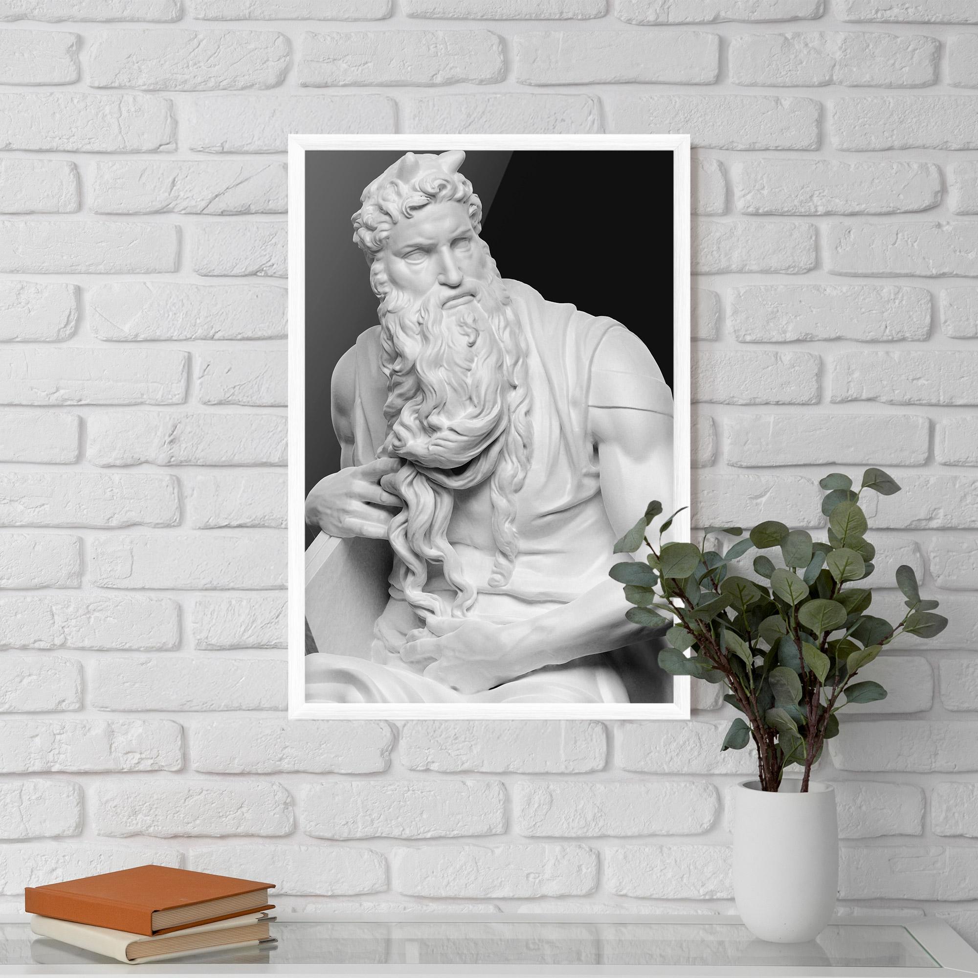 Poster Înrămat Moses Statue mockup 5