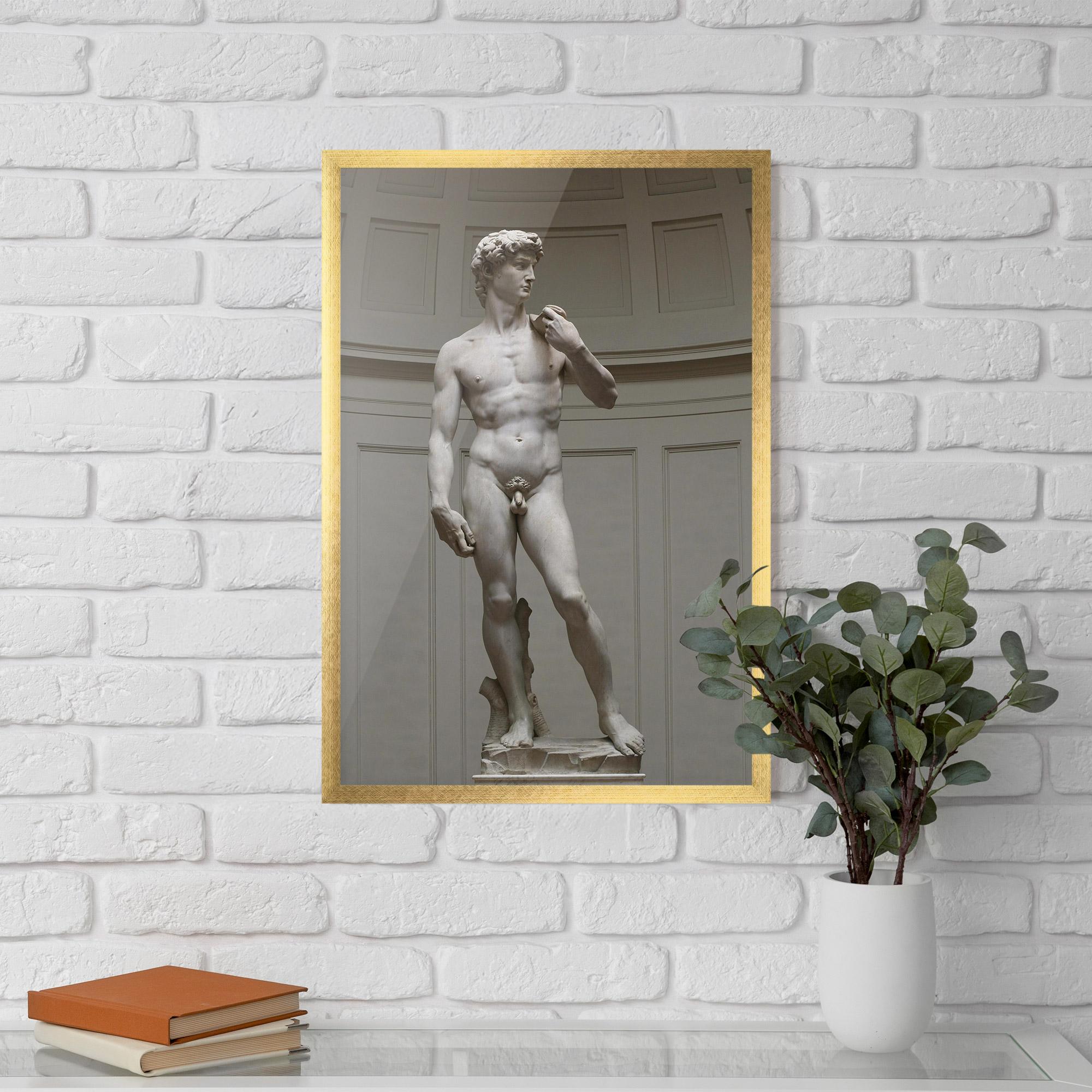 Poster Înrămat Michelangelo Statue mockup 5