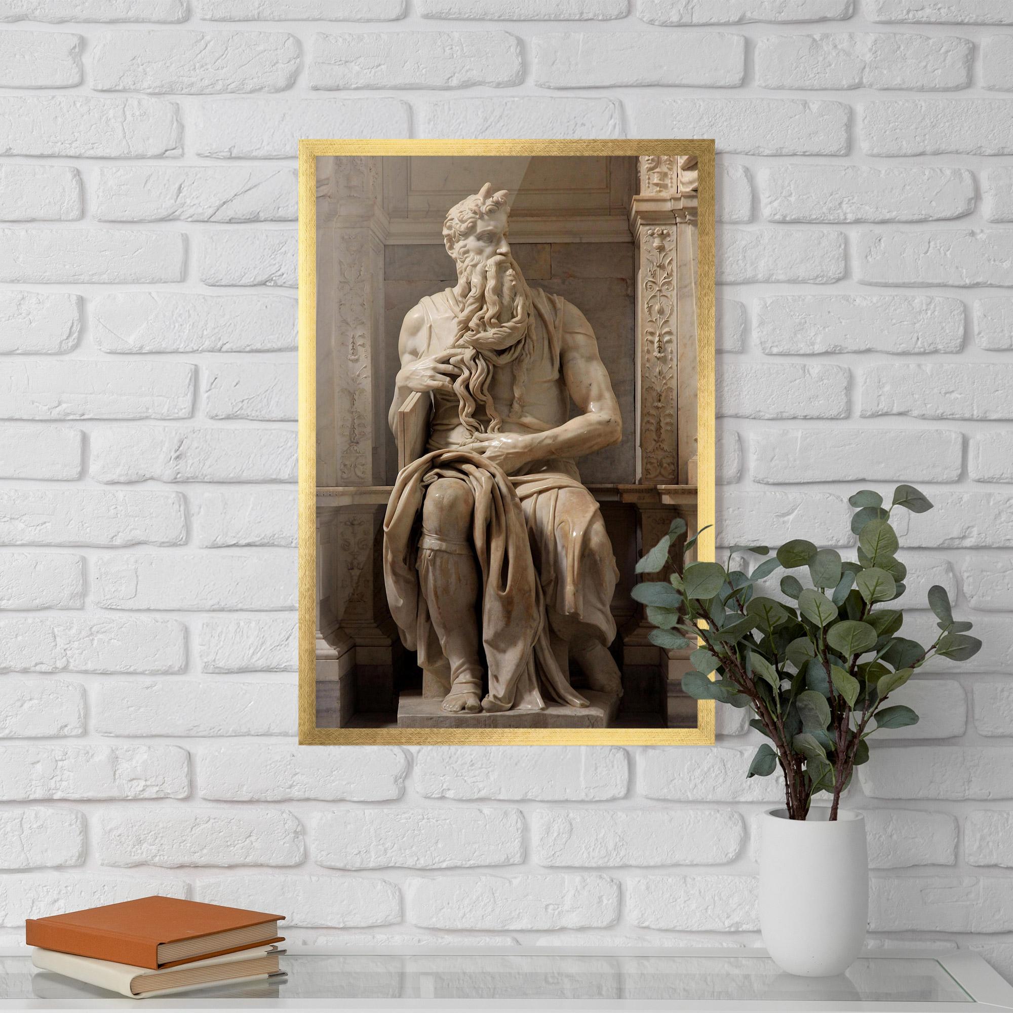 Poster Înrămat Statue Moses mockup 5