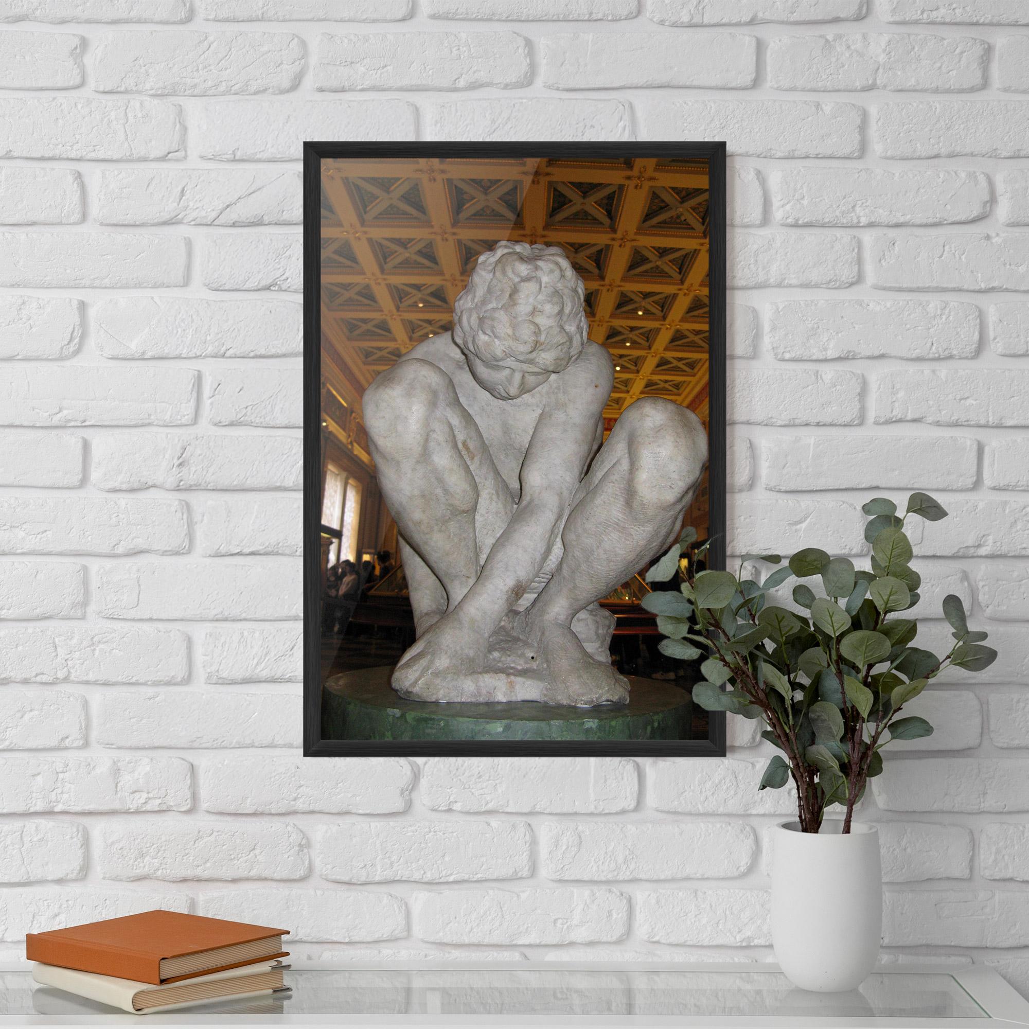 Poster Înrămat Crouching Boy mockup 5