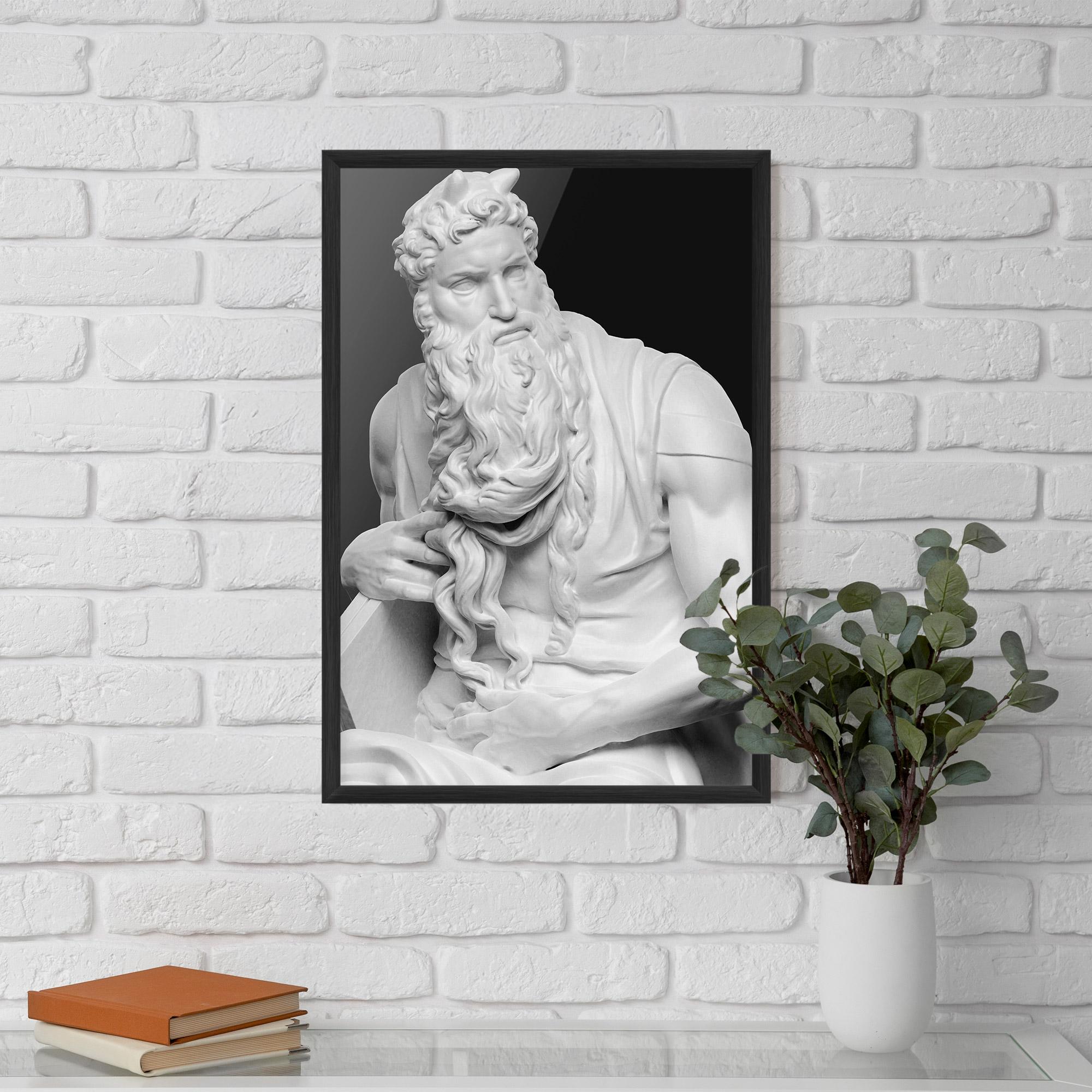 Poster Înrămat Moses Statue mockup 5
