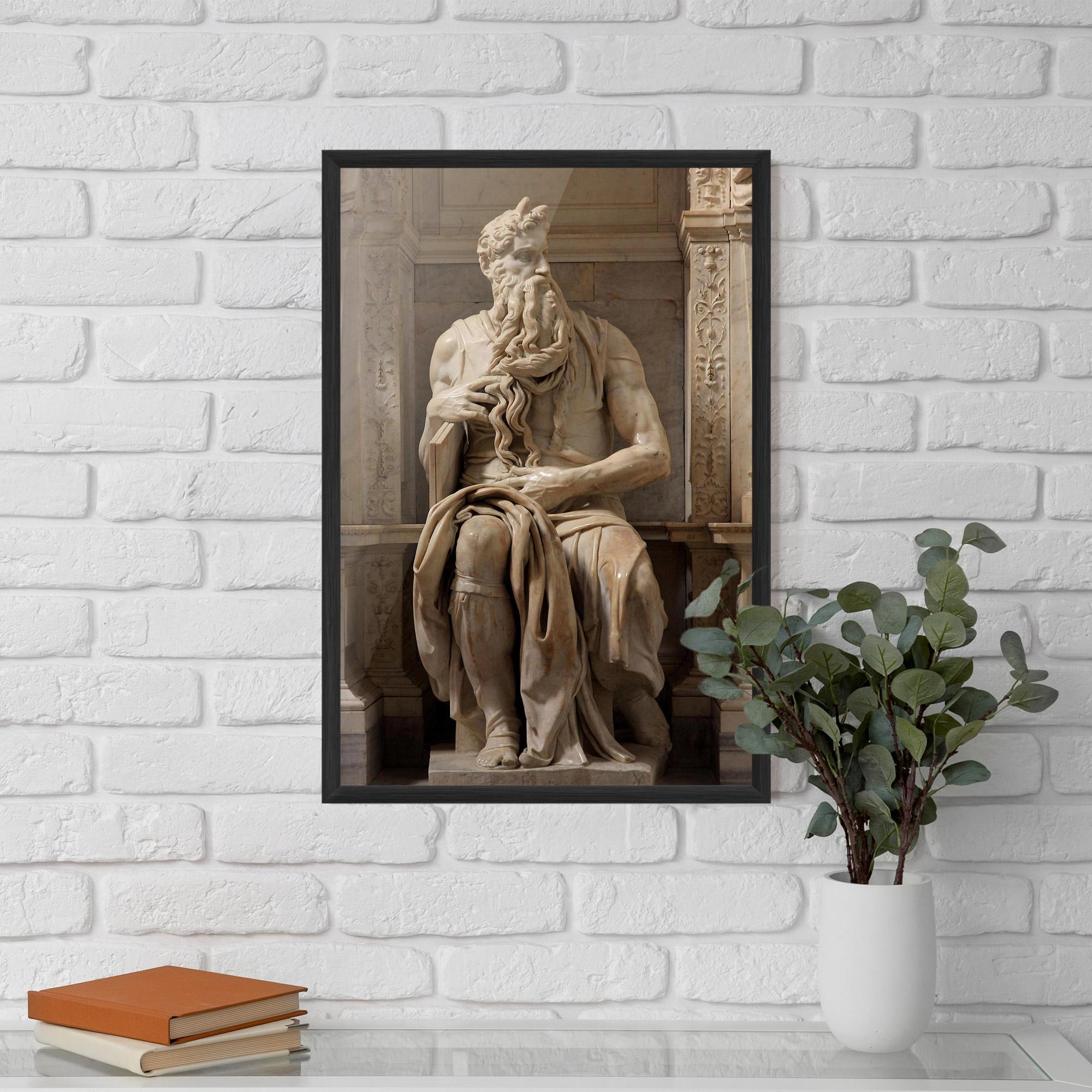 Poster Înrămat Statue Moses mockup 5