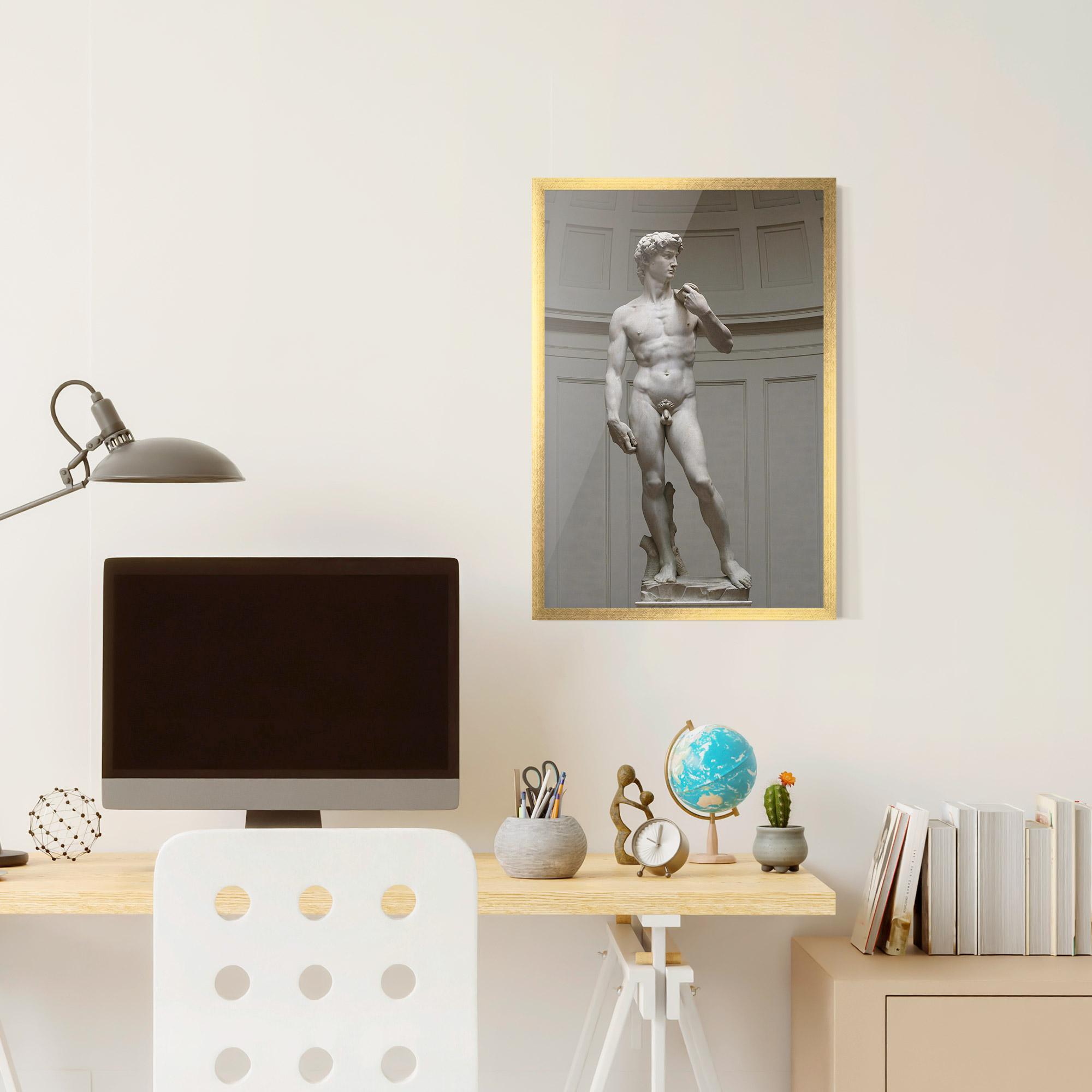 Poster Înrămat Michelangelo Statue mockup 6