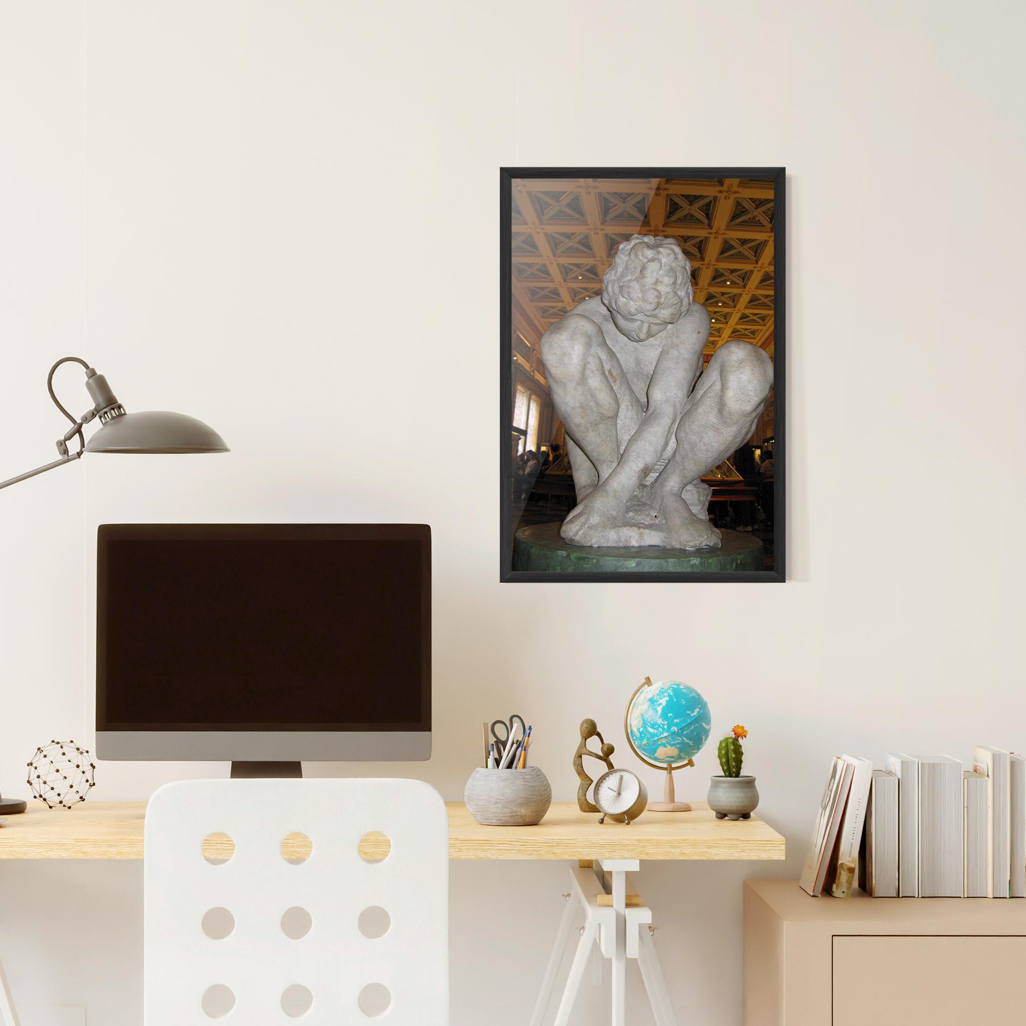 Poster Înrămat Crouching Boy mockup 6