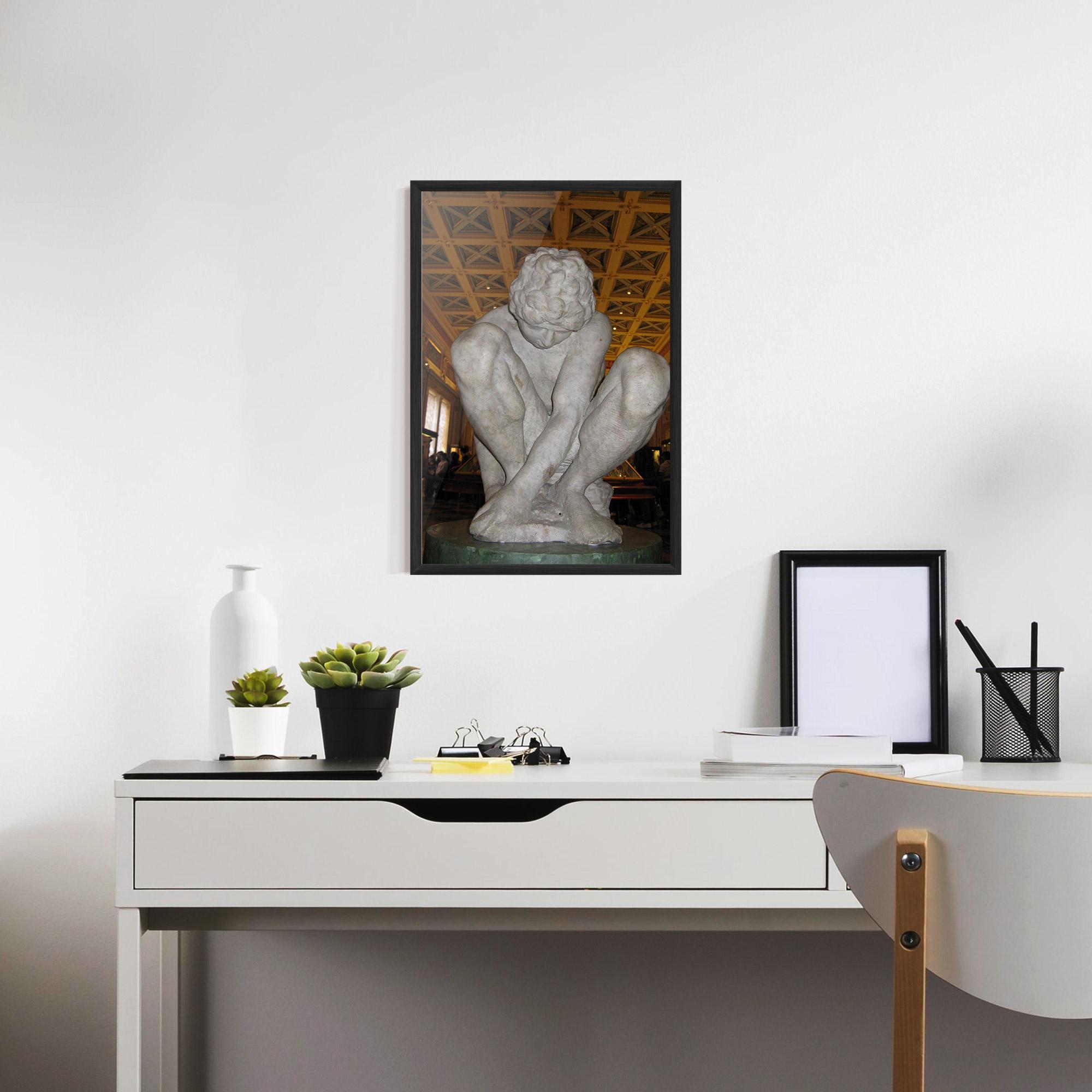 Poster Înrămat Crouching Boy mockup 7