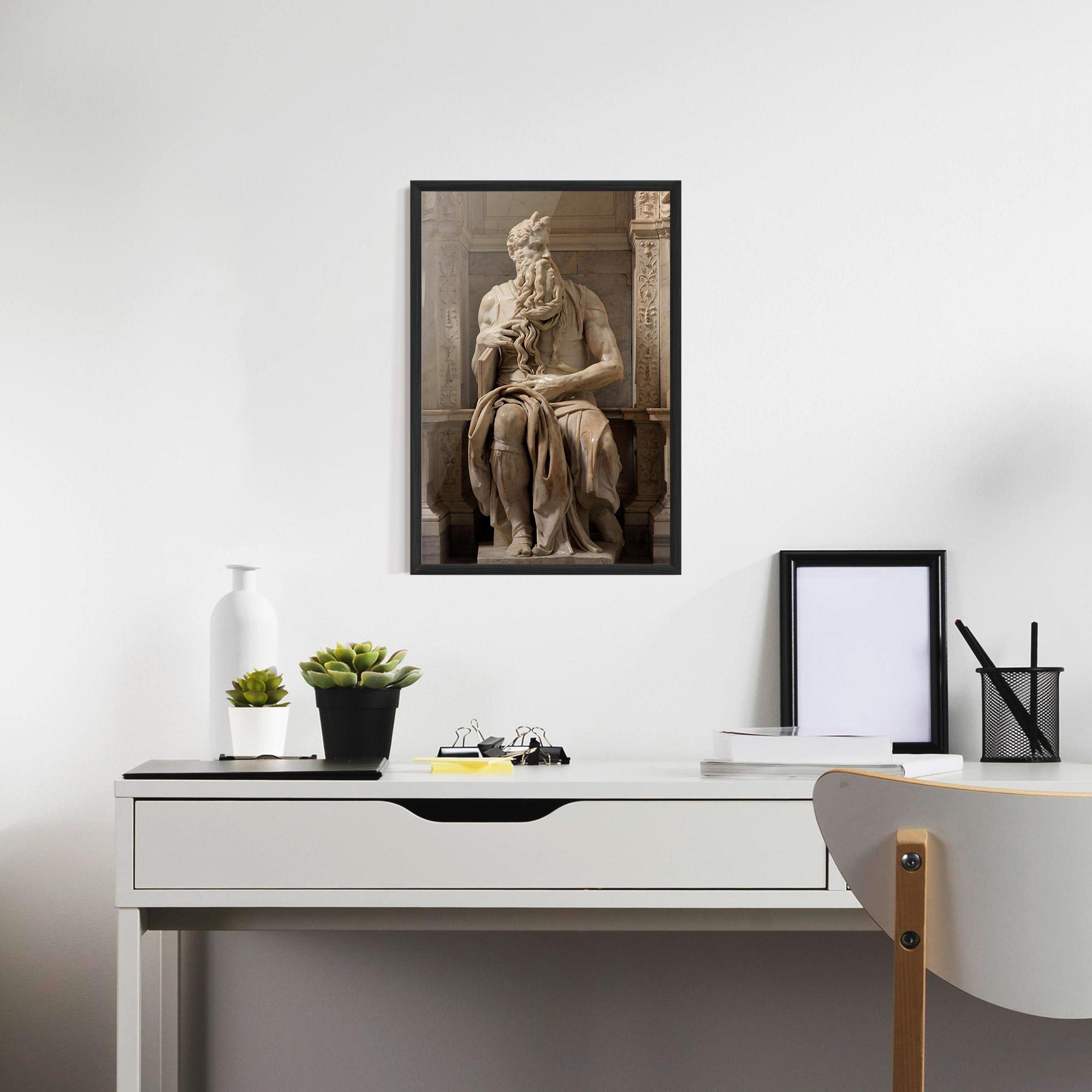 Poster Înrămat Statue Moses mockup 7