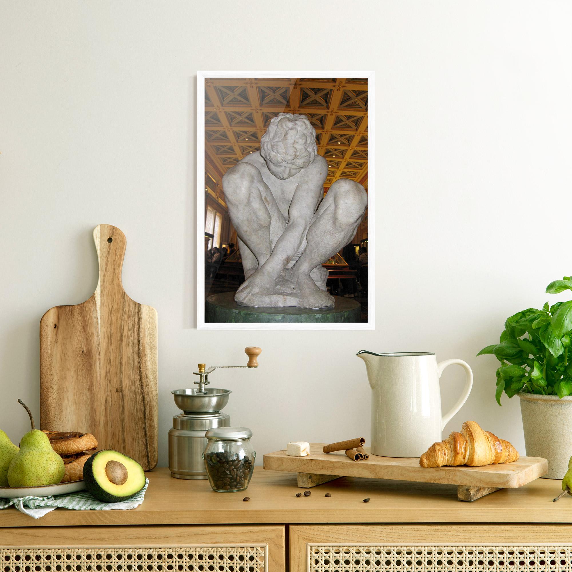 Poster Înrămat Crouching Boy mockup 8