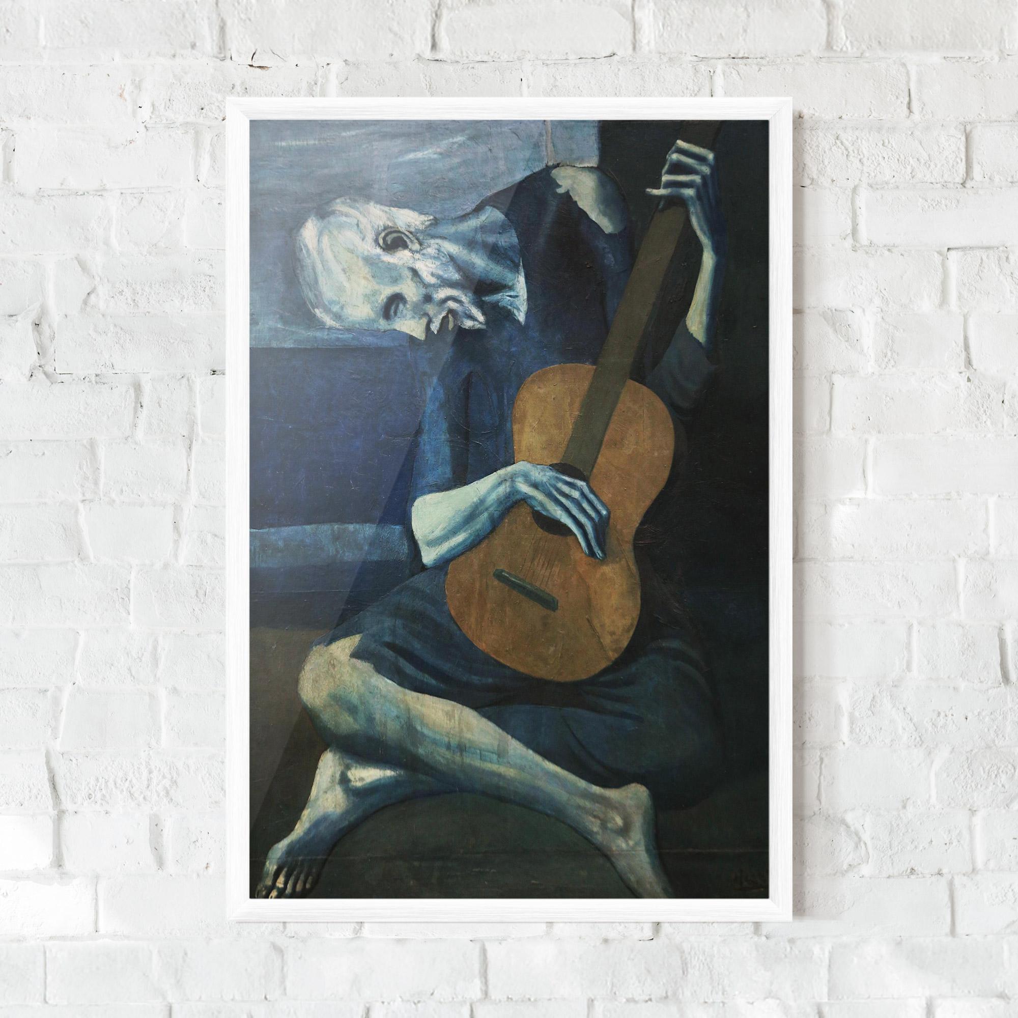 Poster Înrămat Old Guitarist mockup 0