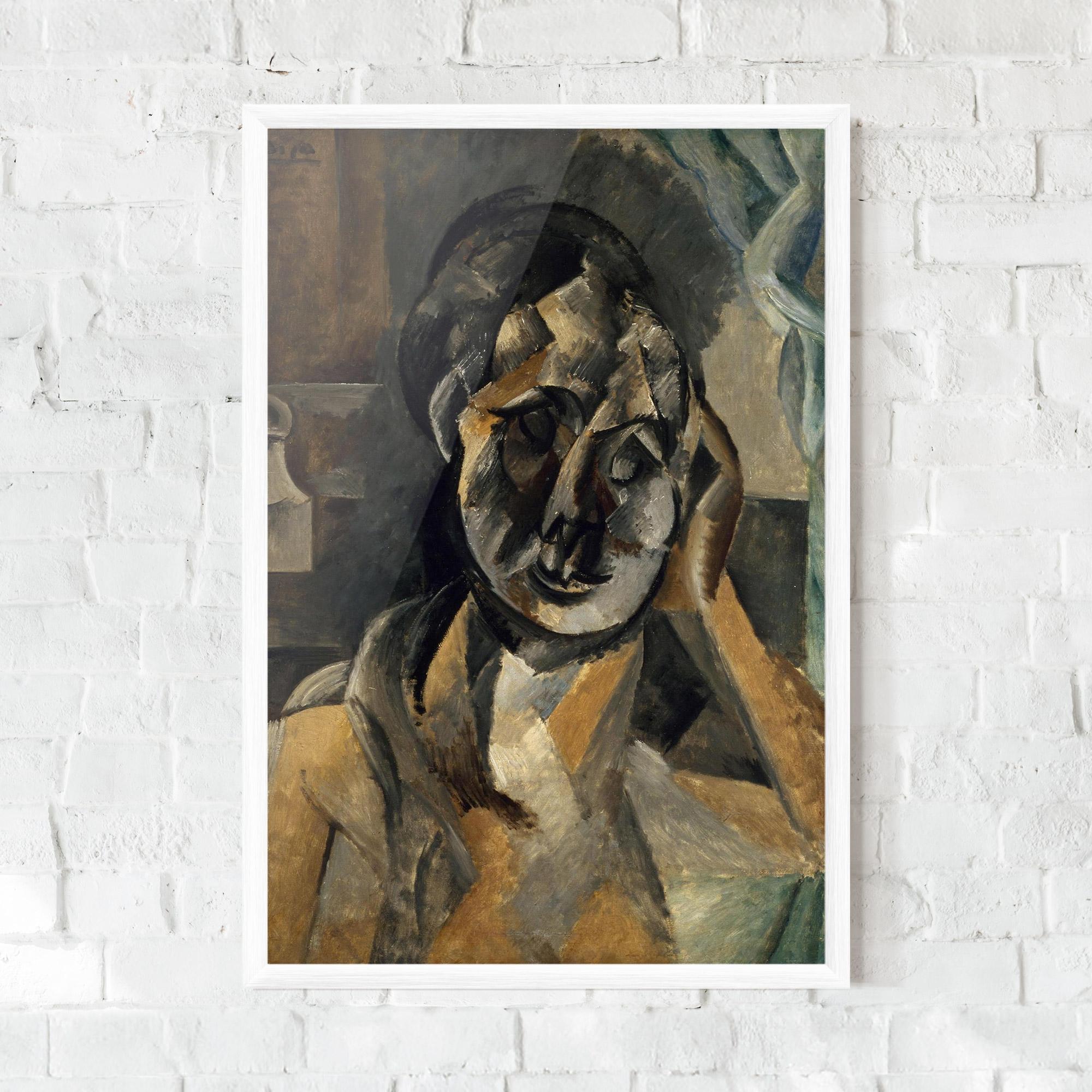 Poster Înrămat Woman With Mustard mockup 0