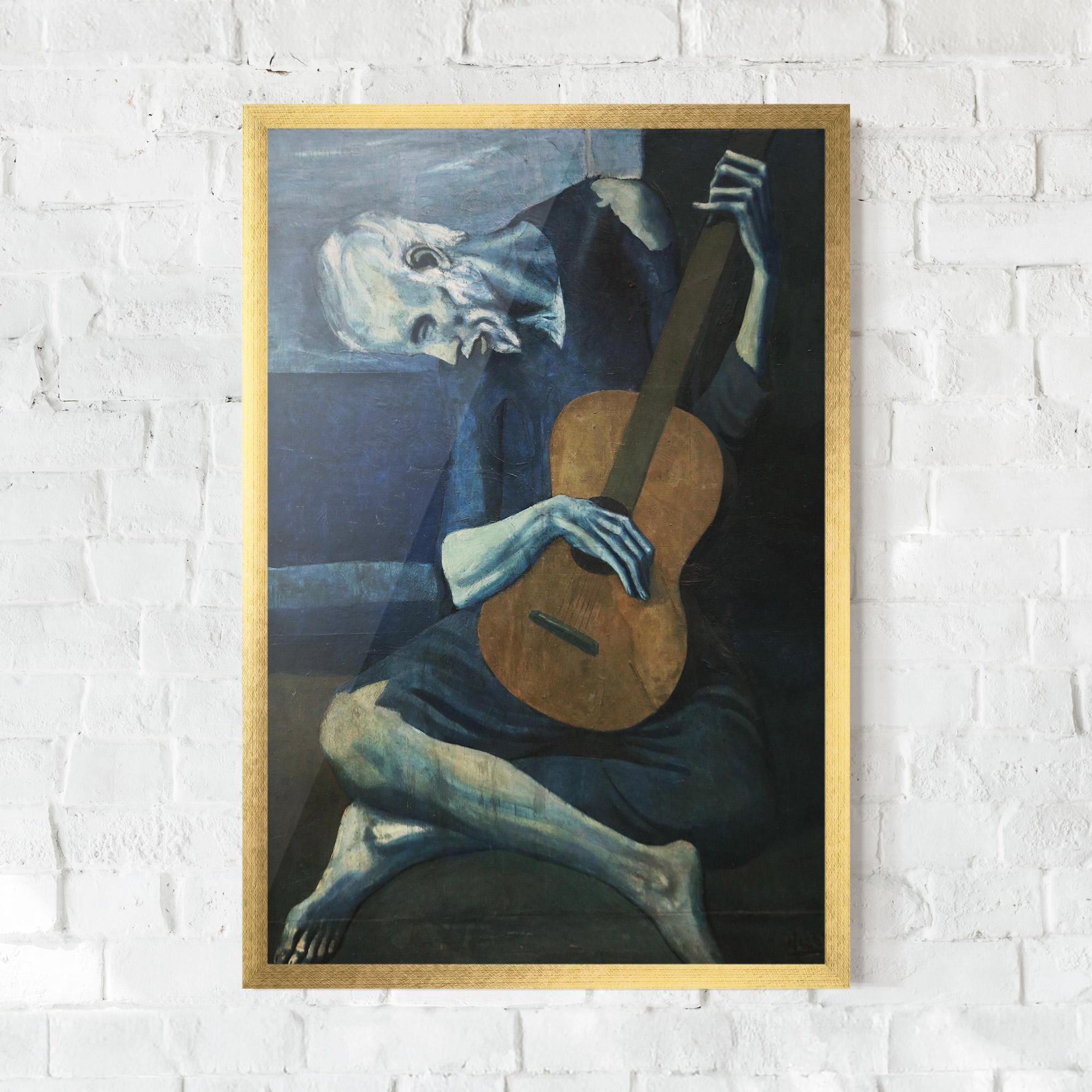 Poster Înrămat Old Guitarist mockup 0