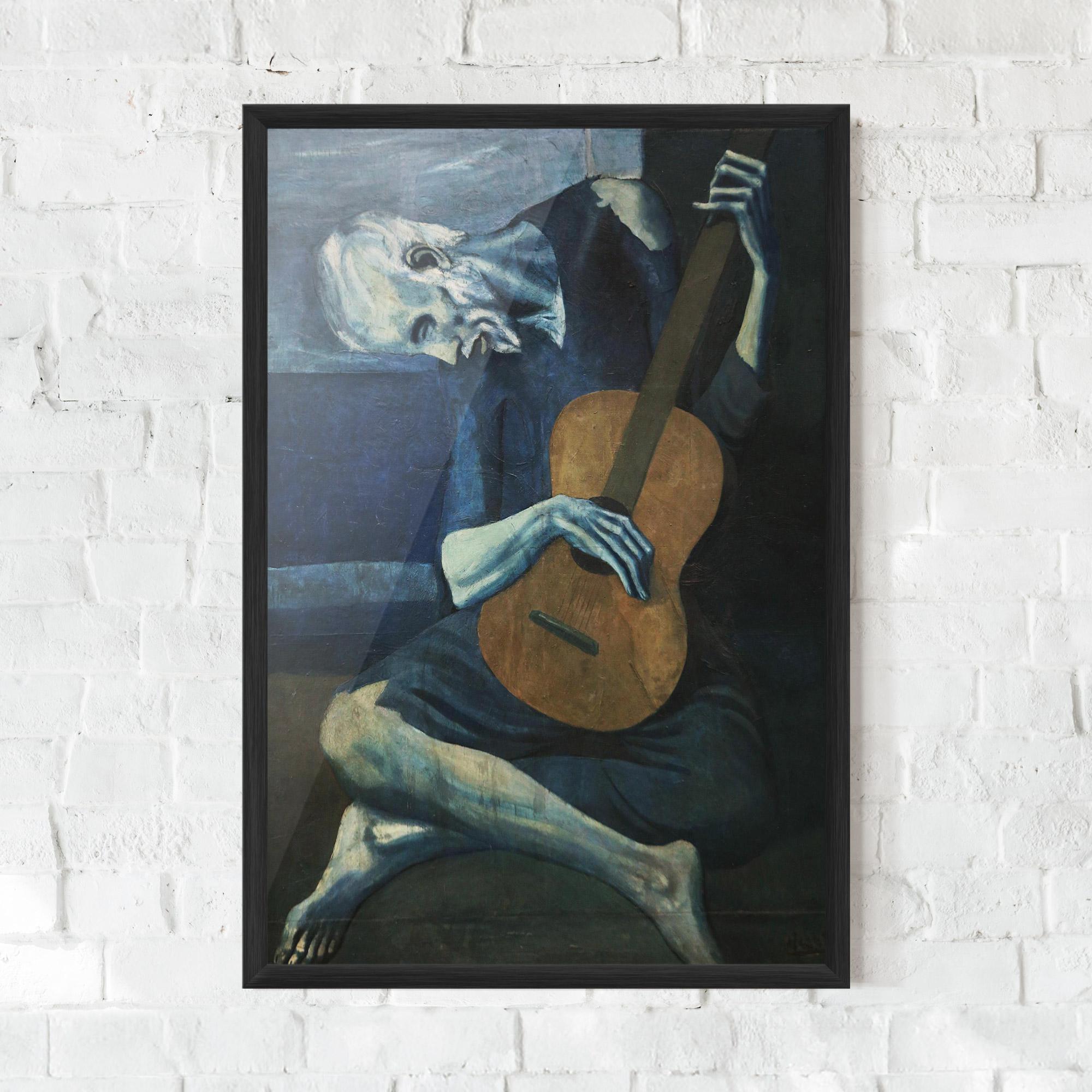 Poster Înrămat Old Guitarist mockup 0