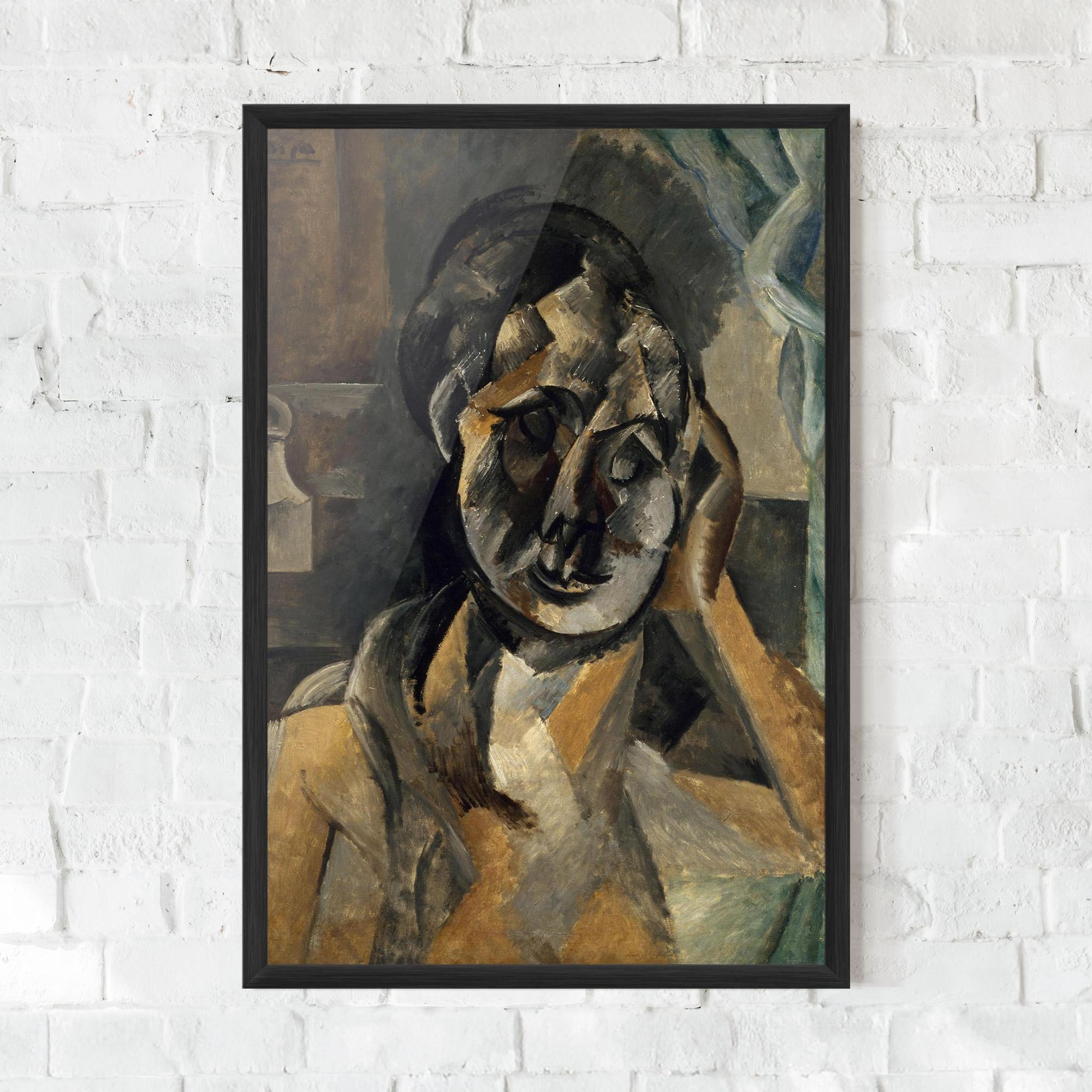 Poster Înrămat Woman With Mustard mockup 0