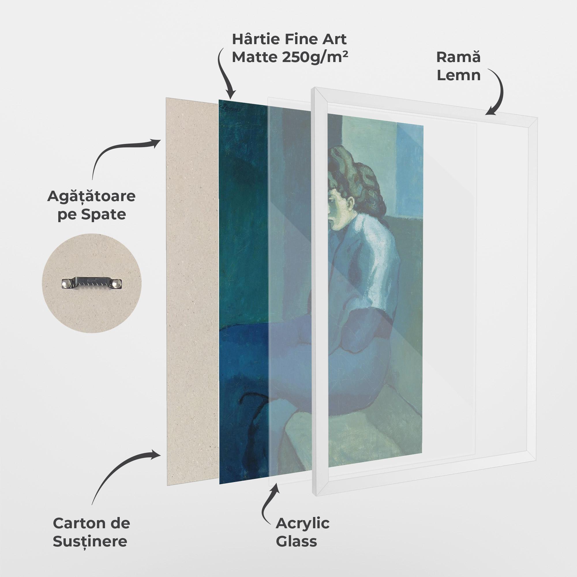 Poster Înrămat Femme Assise mockup 1