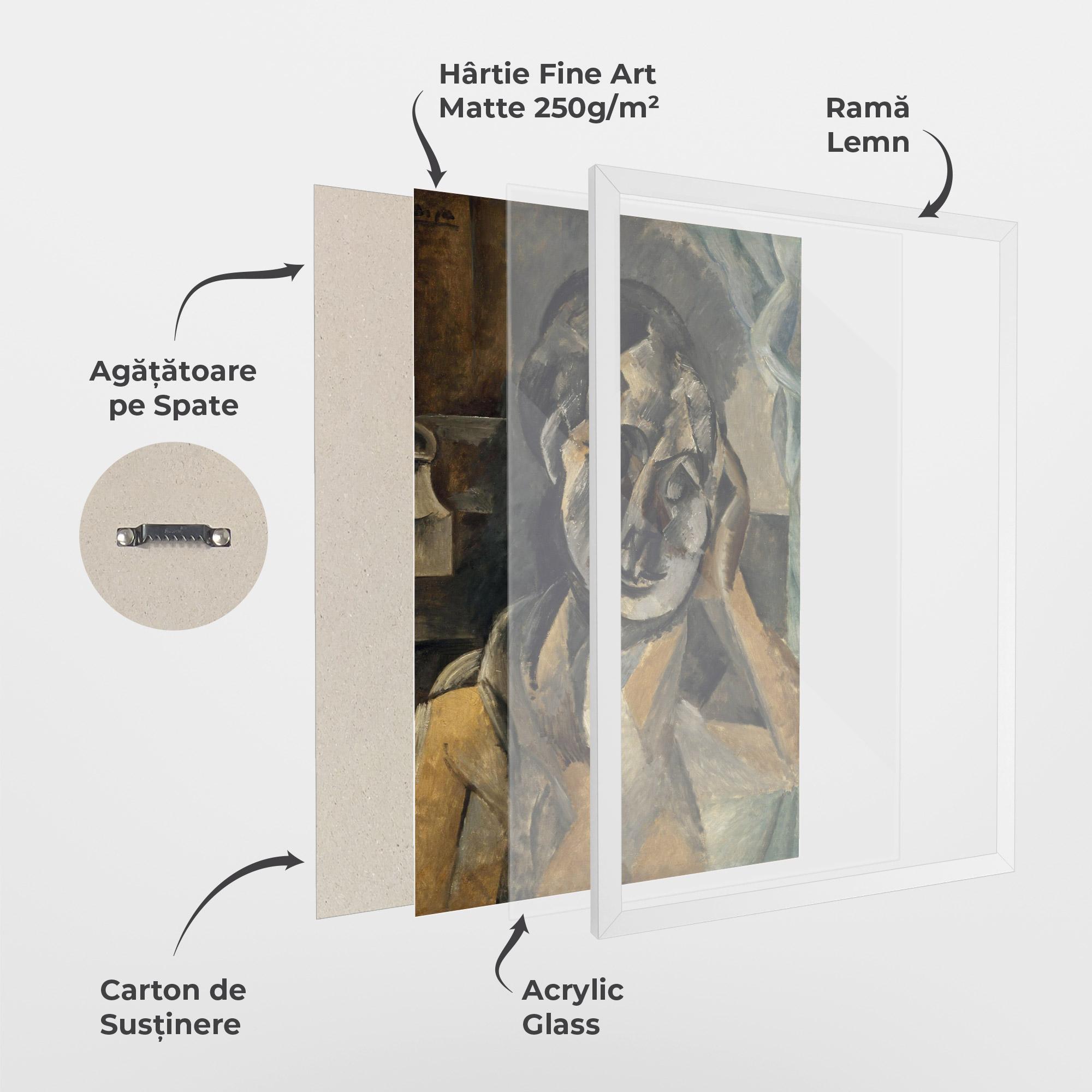 Poster Înrămat Woman With Mustard mockup 1