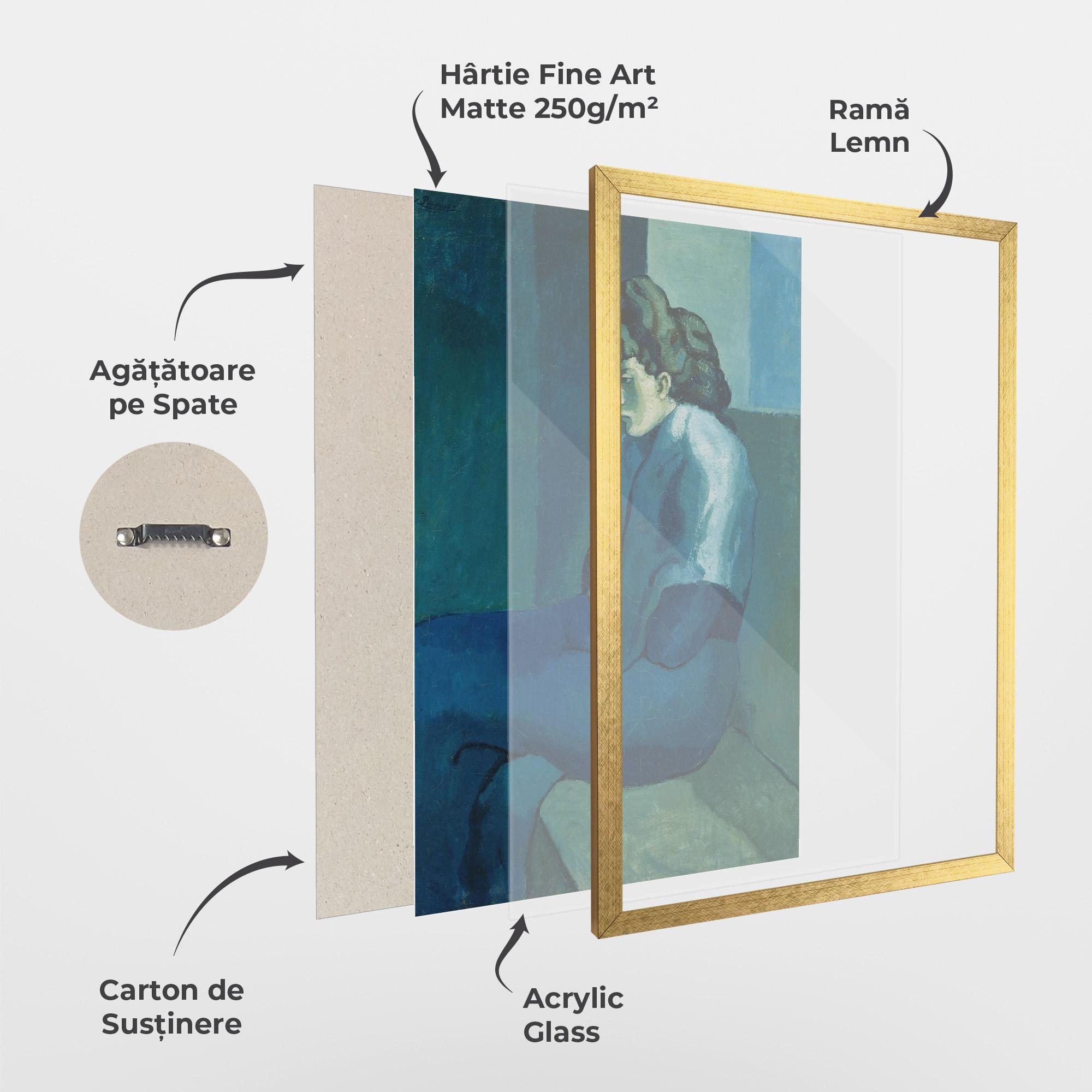 Poster Înrămat Femme Assise mockup 1