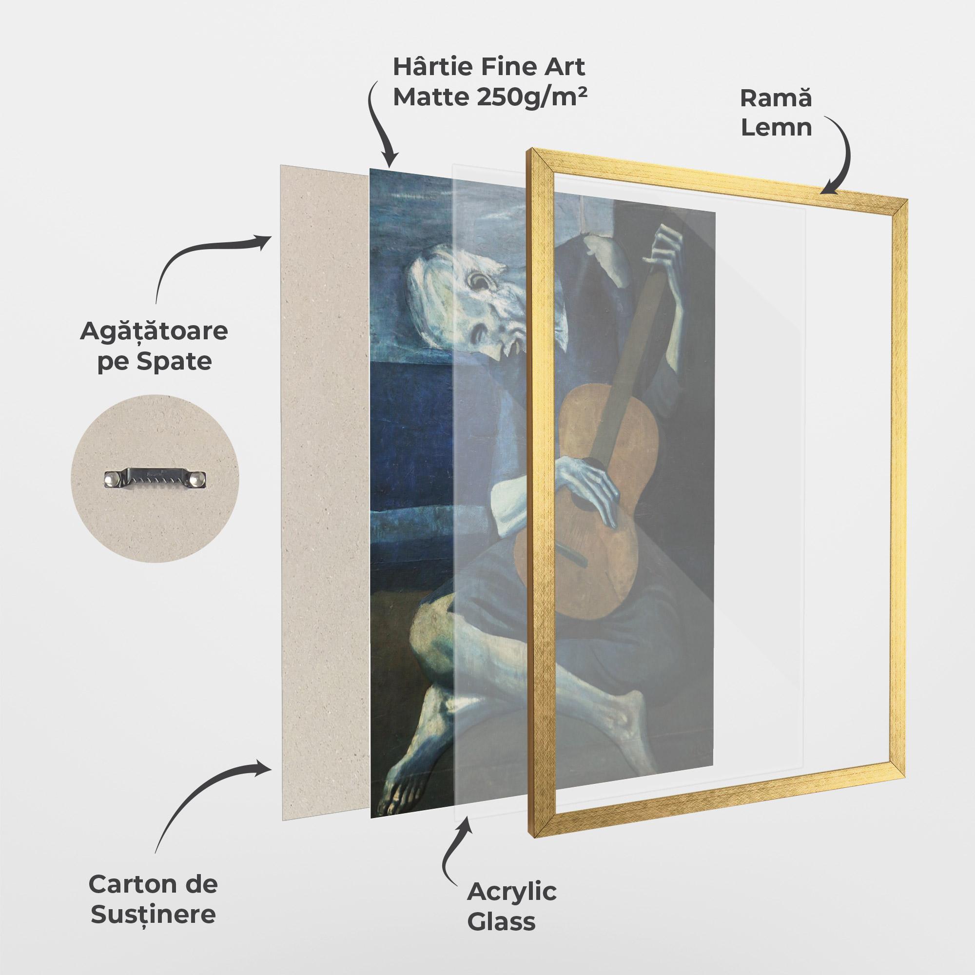 Poster Înrămat Old Guitarist mockup 1