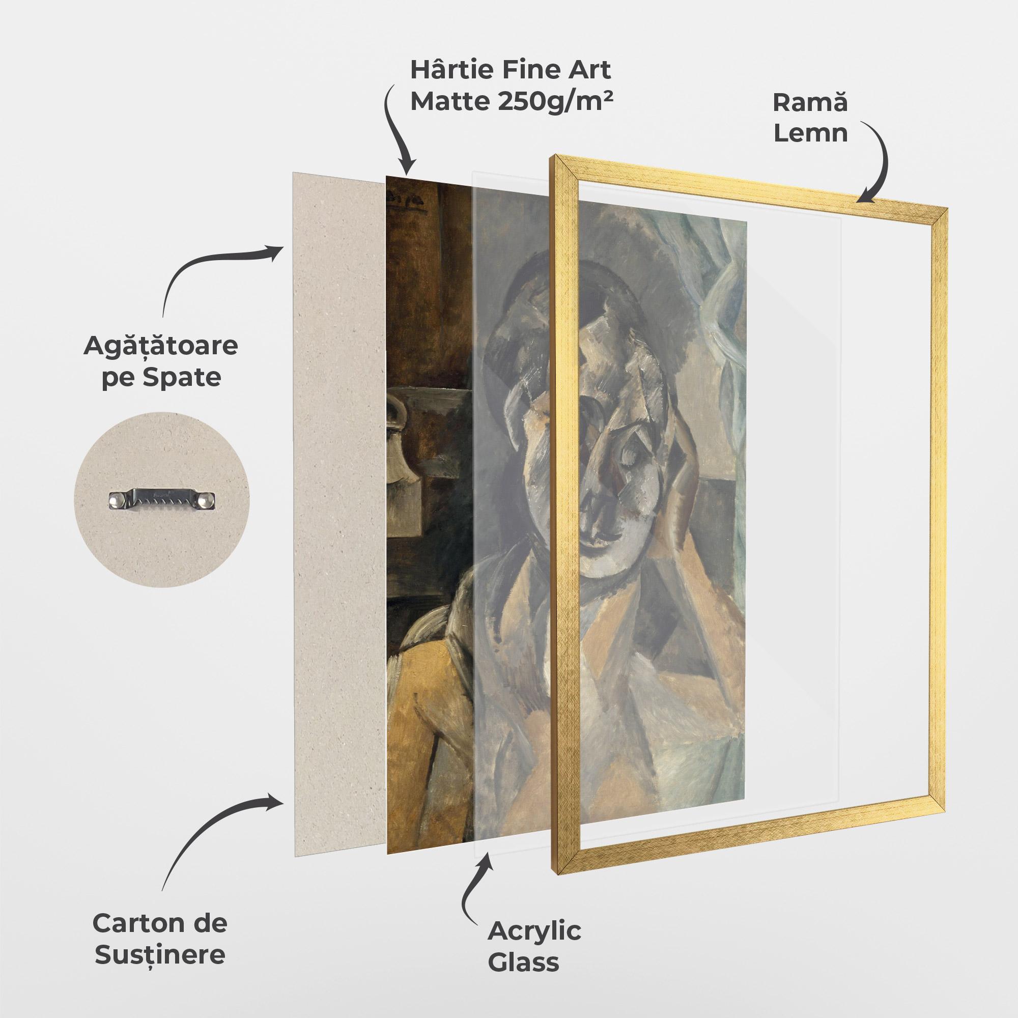 Poster Înrămat Woman With Mustard mockup 1