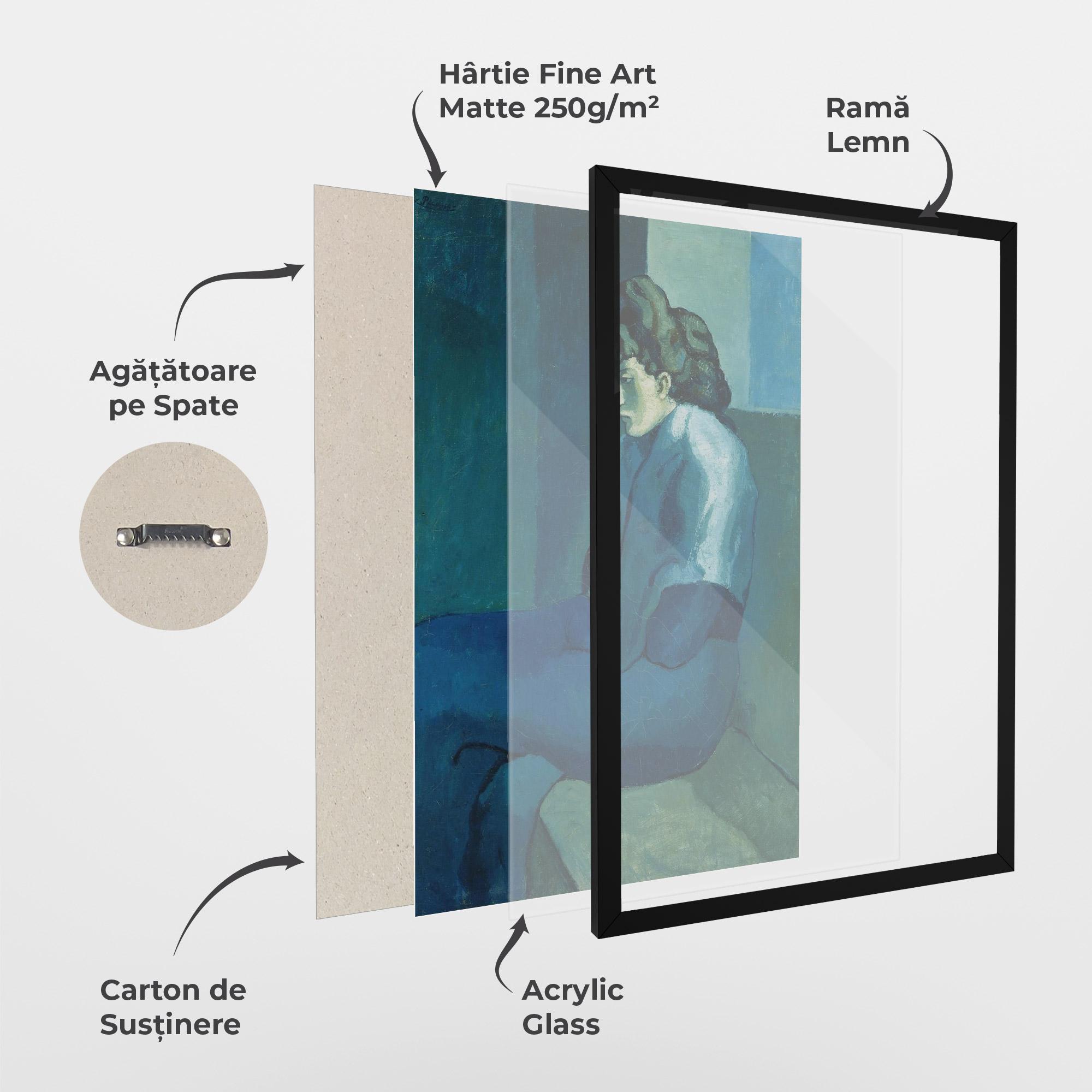 Poster Înrămat Femme Assise mockup 1