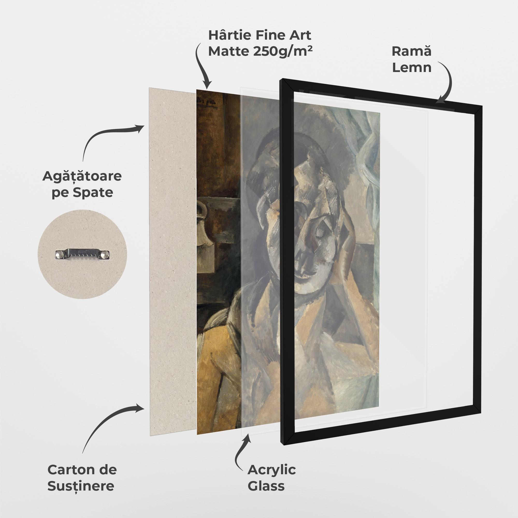 Poster Înrămat Woman With Mustard mockup 1