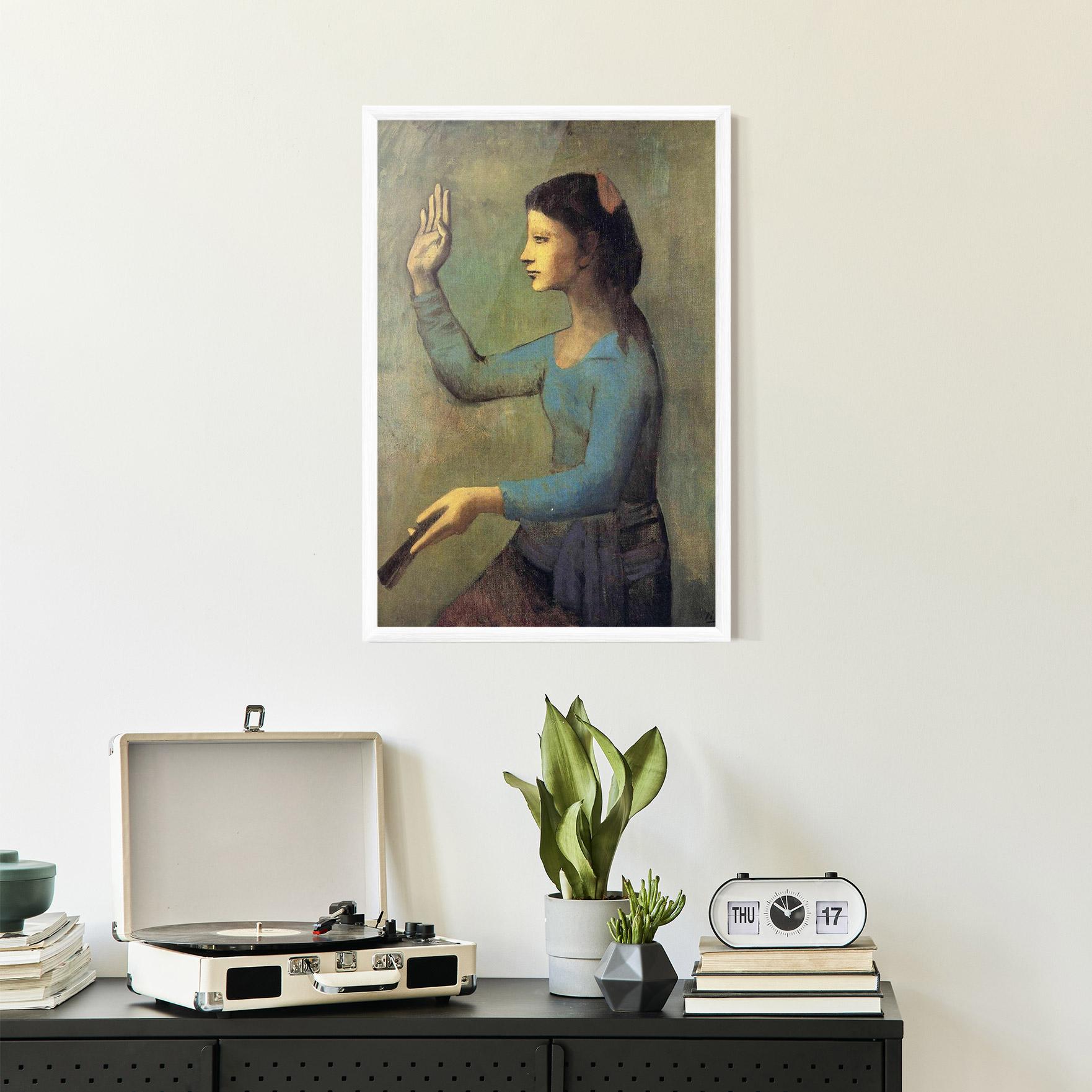 Poster Înrămat Lady With A Fan mockup 2