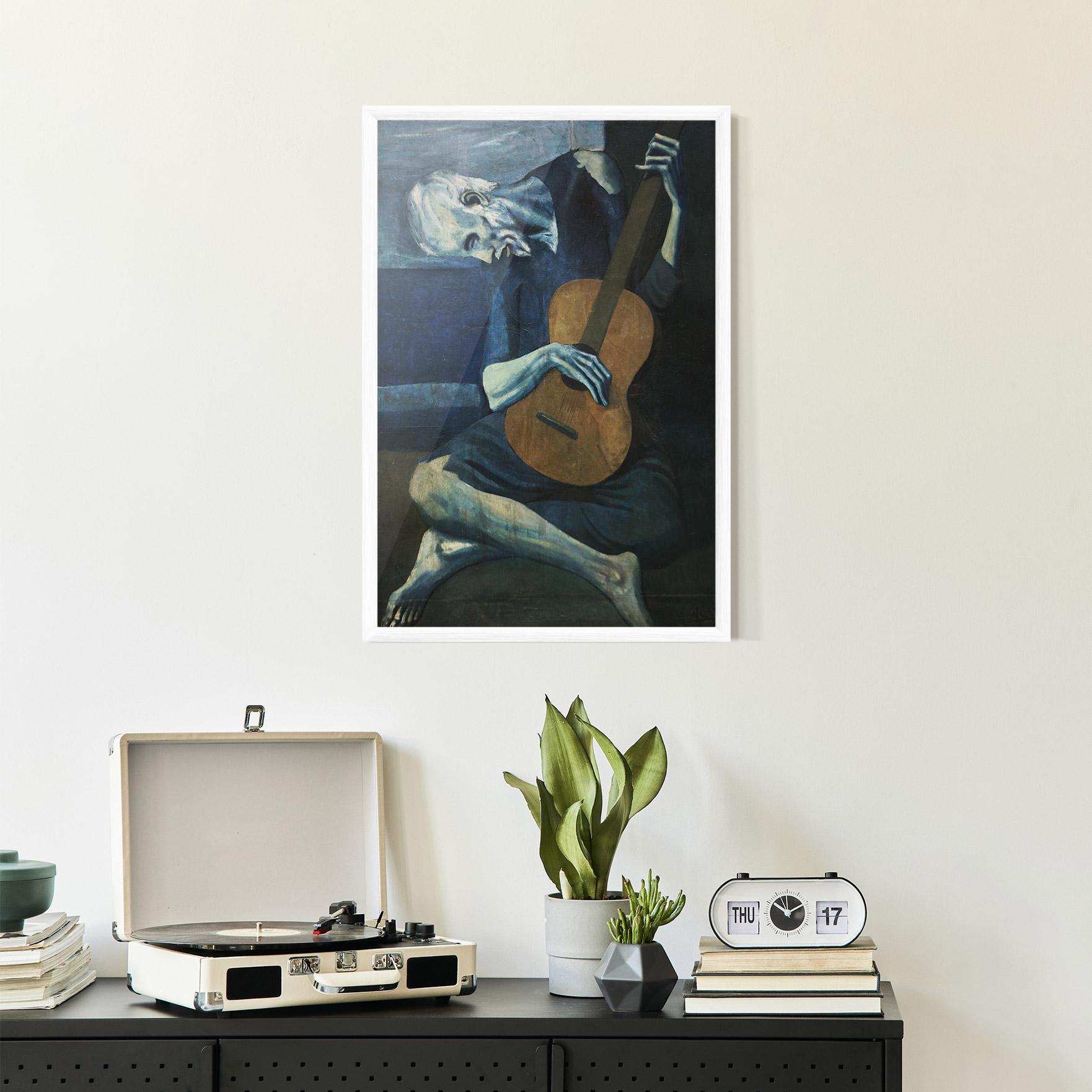 Poster Înrămat Old Guitarist mockup 2