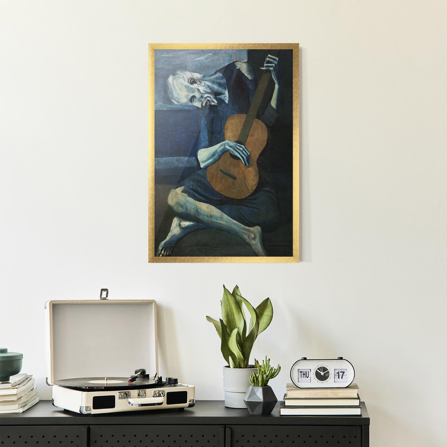 Poster Înrămat Old Guitarist mockup 2