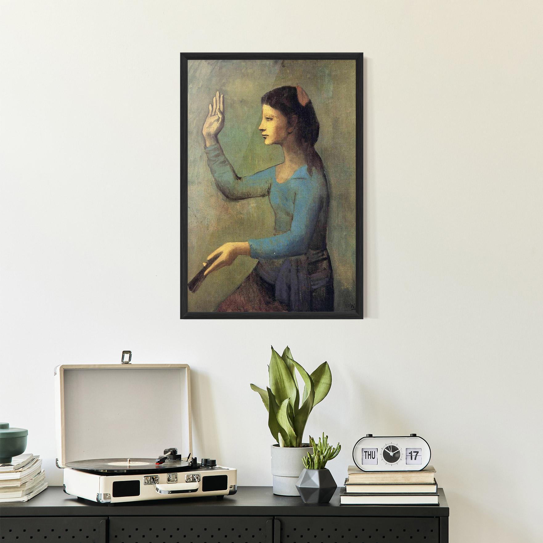 Poster Înrămat Lady With A Fan mockup 2
