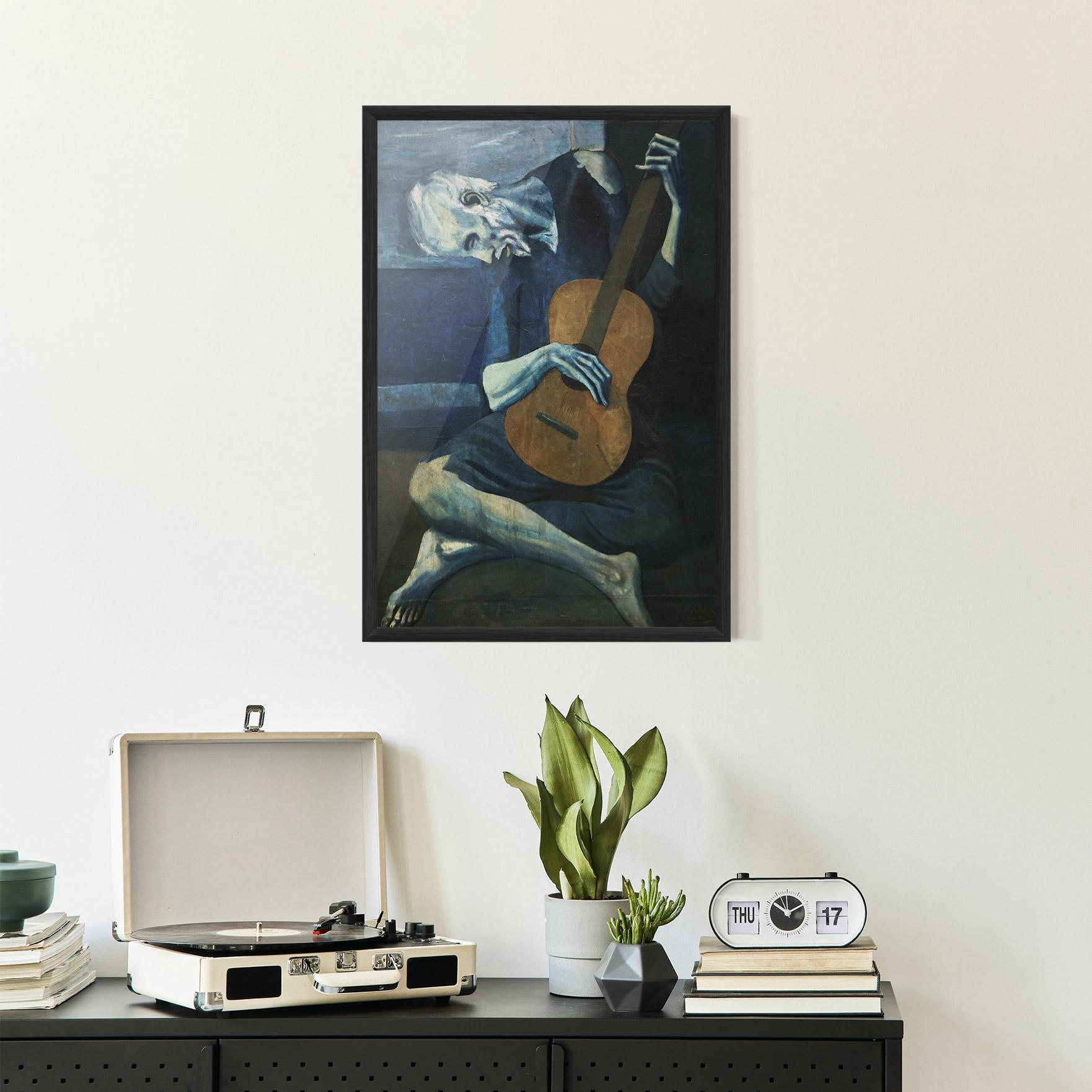 Poster Înrămat Old Guitarist mockup 2