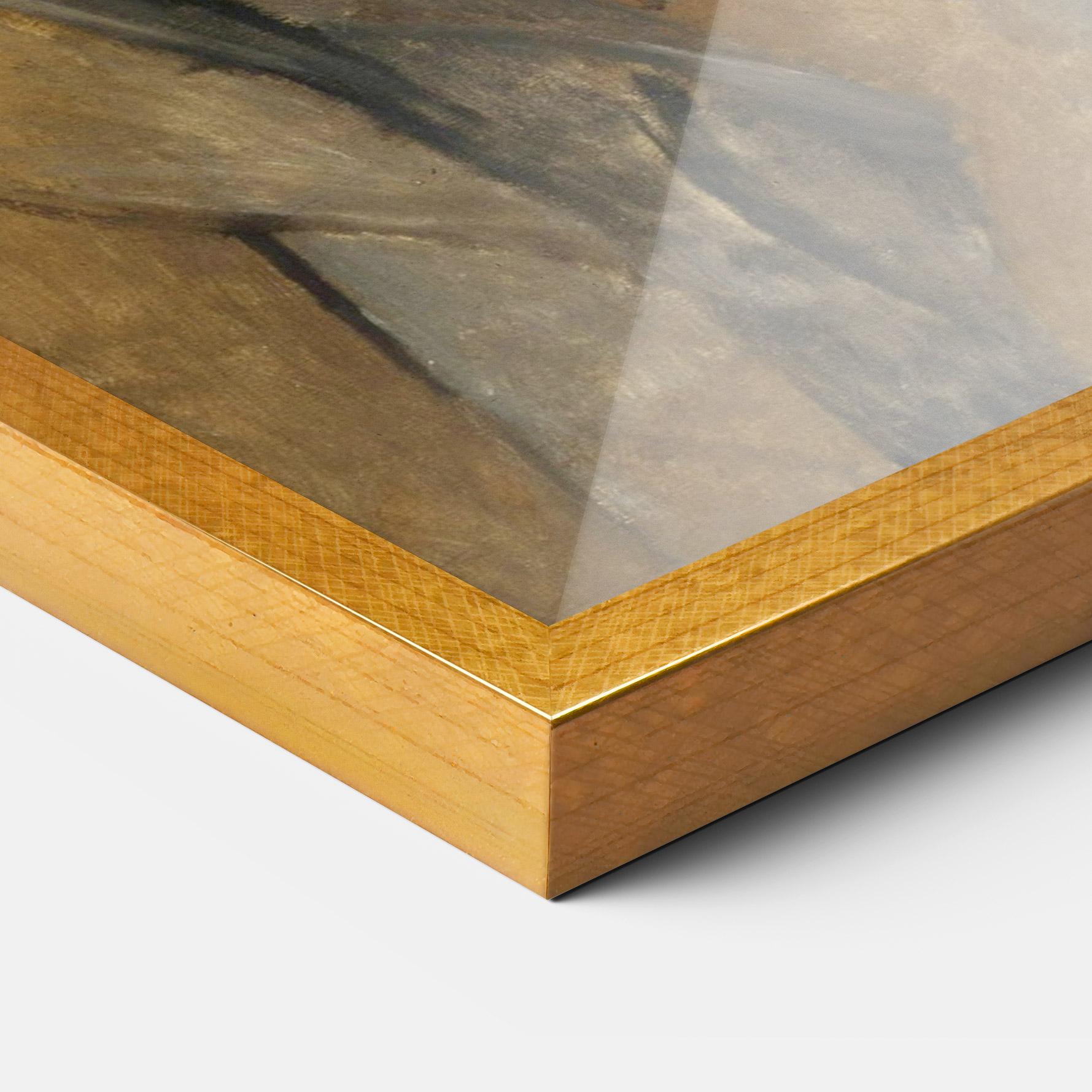 Poster Înrămat Woman With Mustard mockup 3