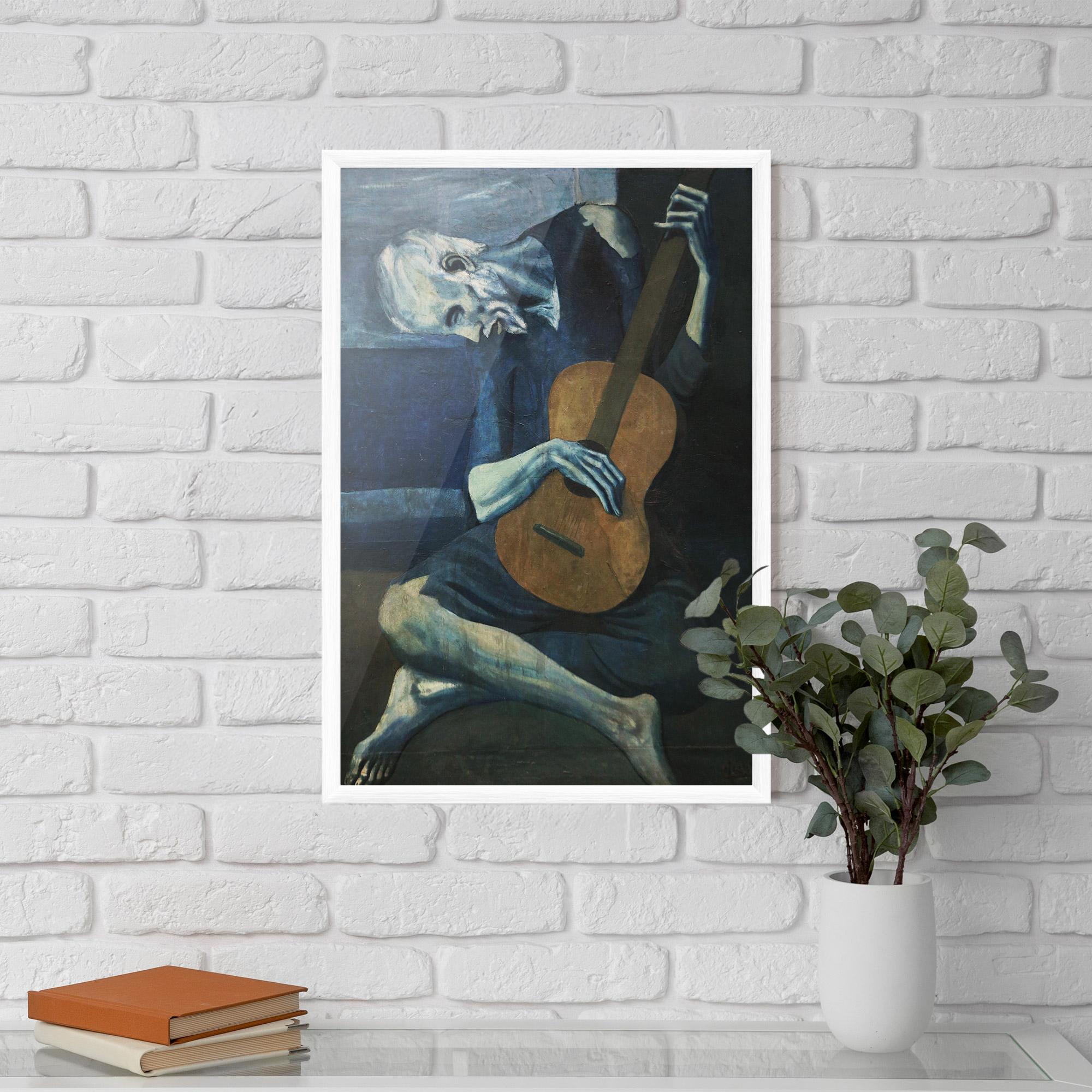 Poster Înrămat Old Guitarist mockup 5