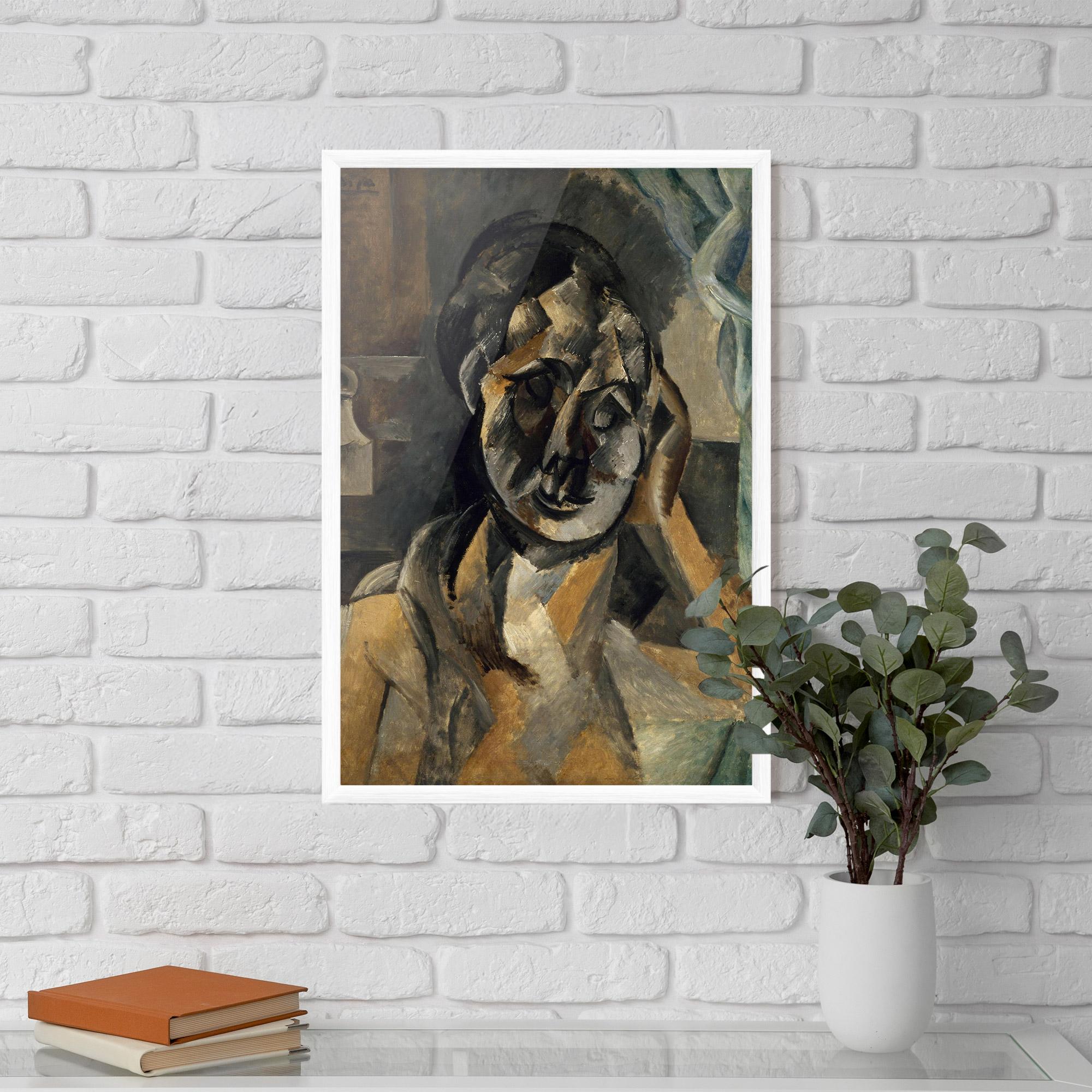 Poster Înrămat Woman With Mustard mockup 5