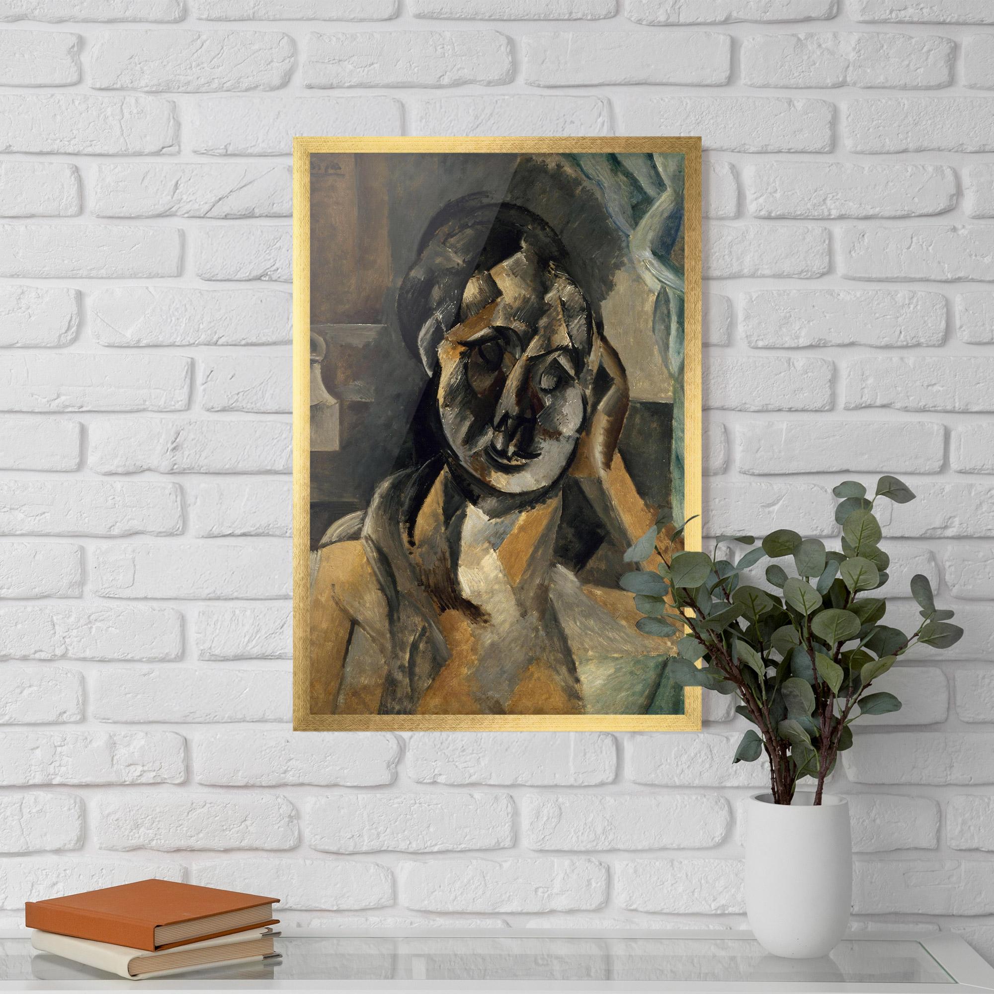 Poster Înrămat Woman With Mustard mockup 5