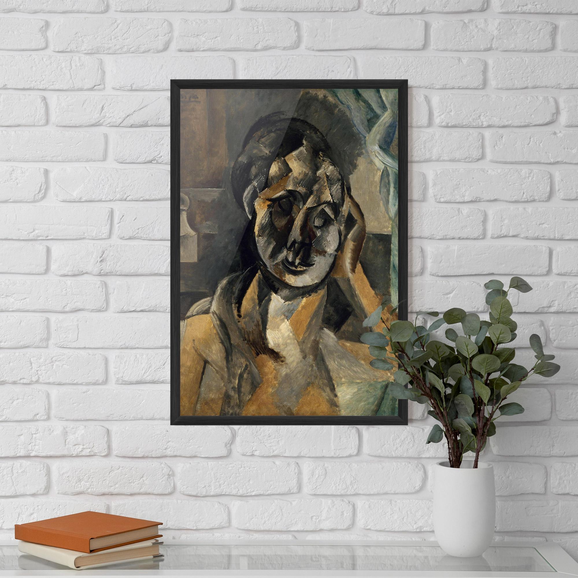 Poster Înrămat Woman With Mustard mockup 5