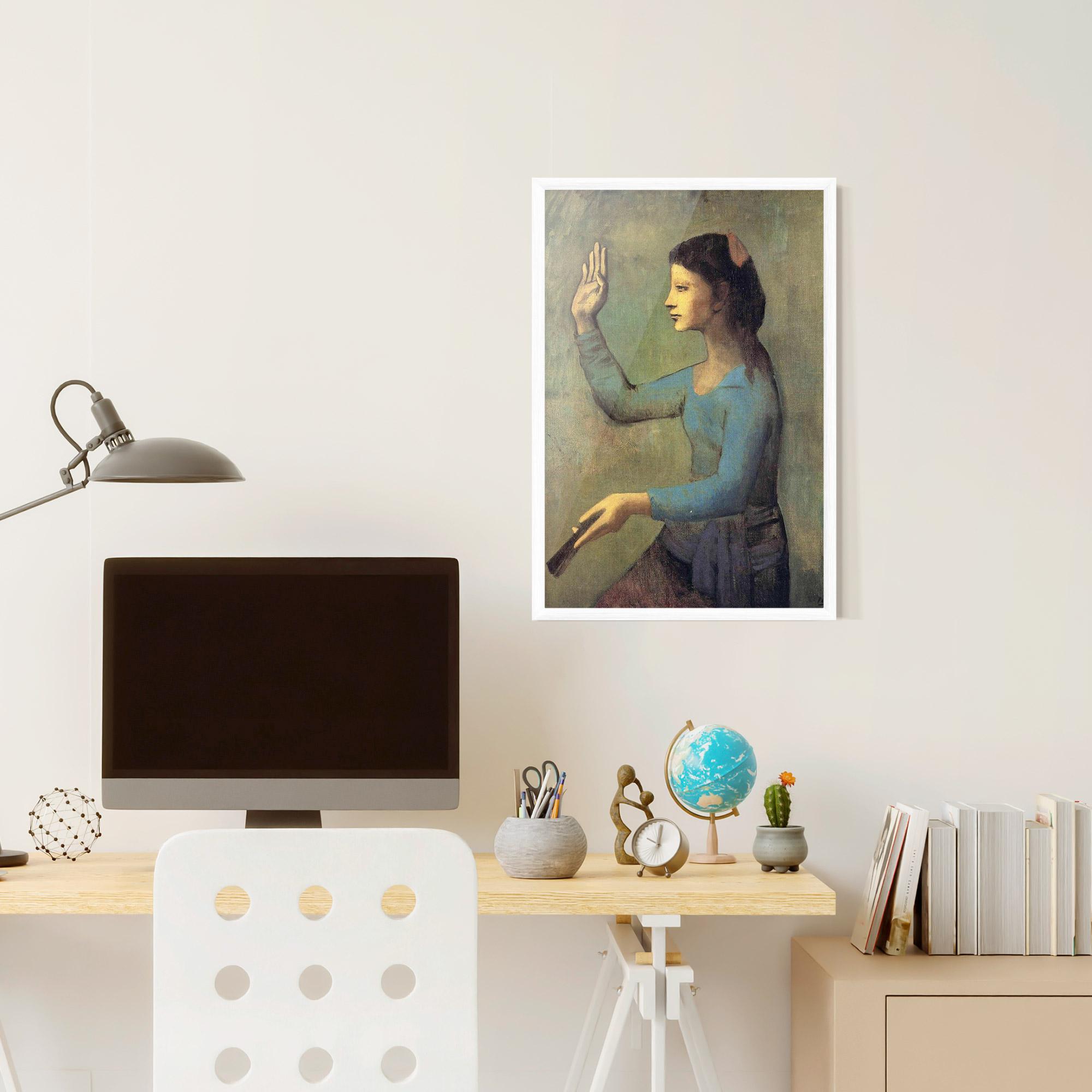 Poster Înrămat Lady With A Fan mockup 6