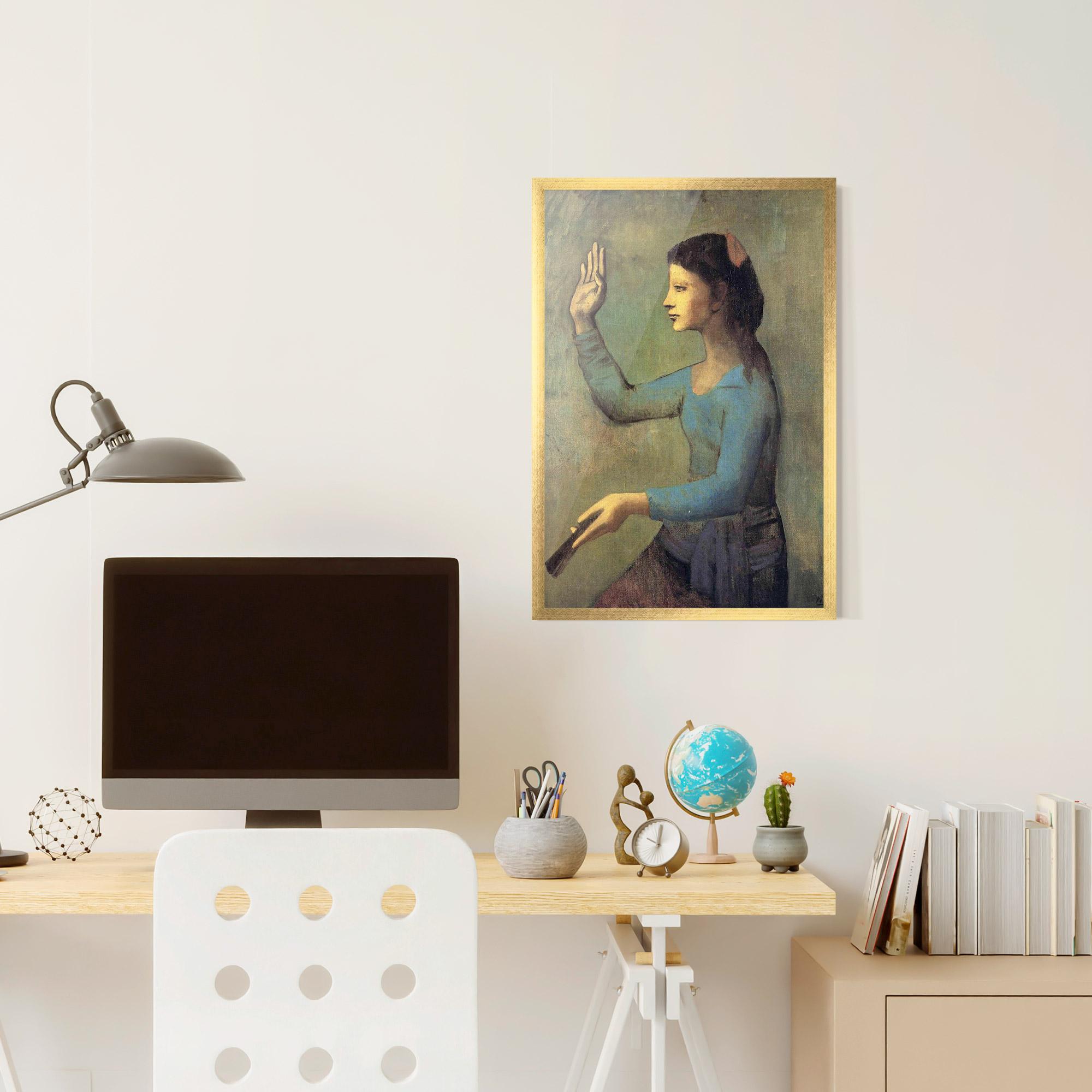 Poster Înrămat Lady With A Fan mockup 6