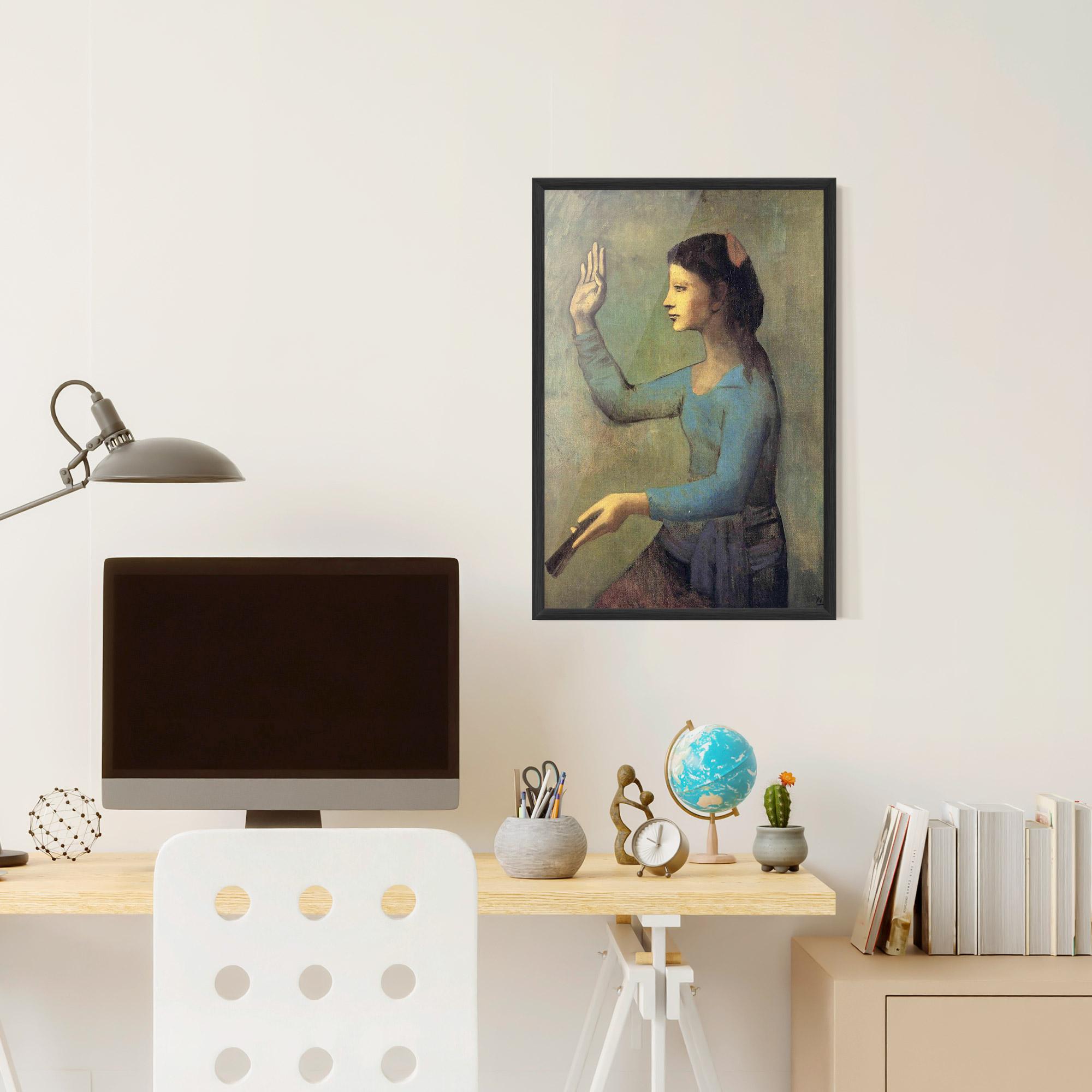 Poster Înrămat Lady With A Fan mockup 6