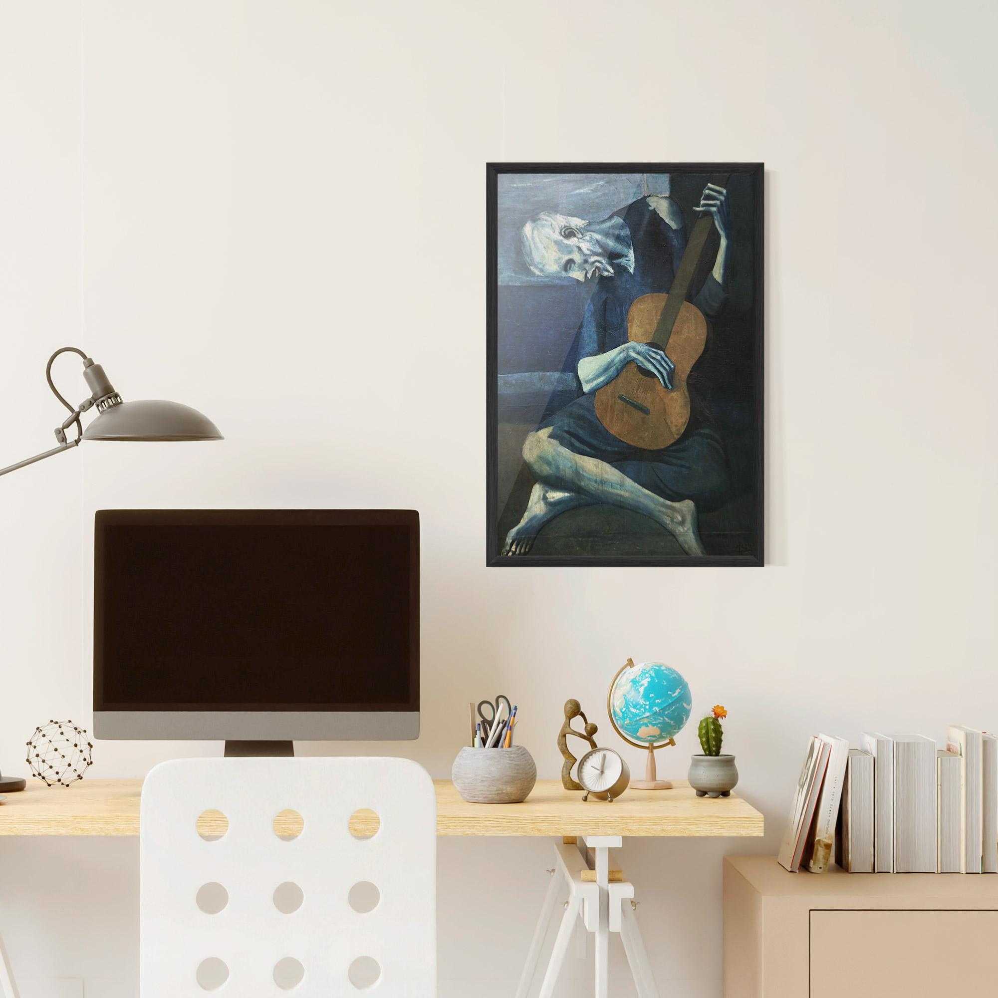 Poster Înrămat Old Guitarist mockup 6