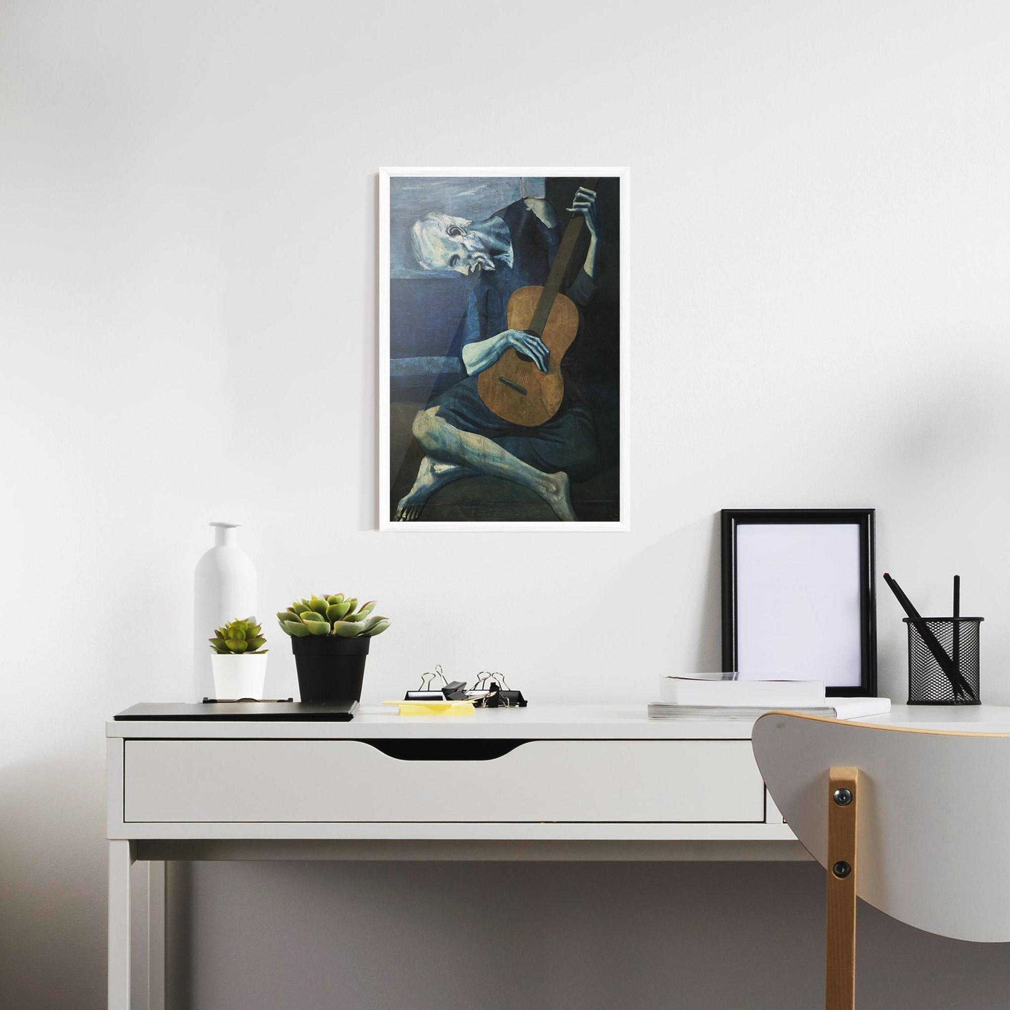 Poster Înrămat Old Guitarist mockup 7