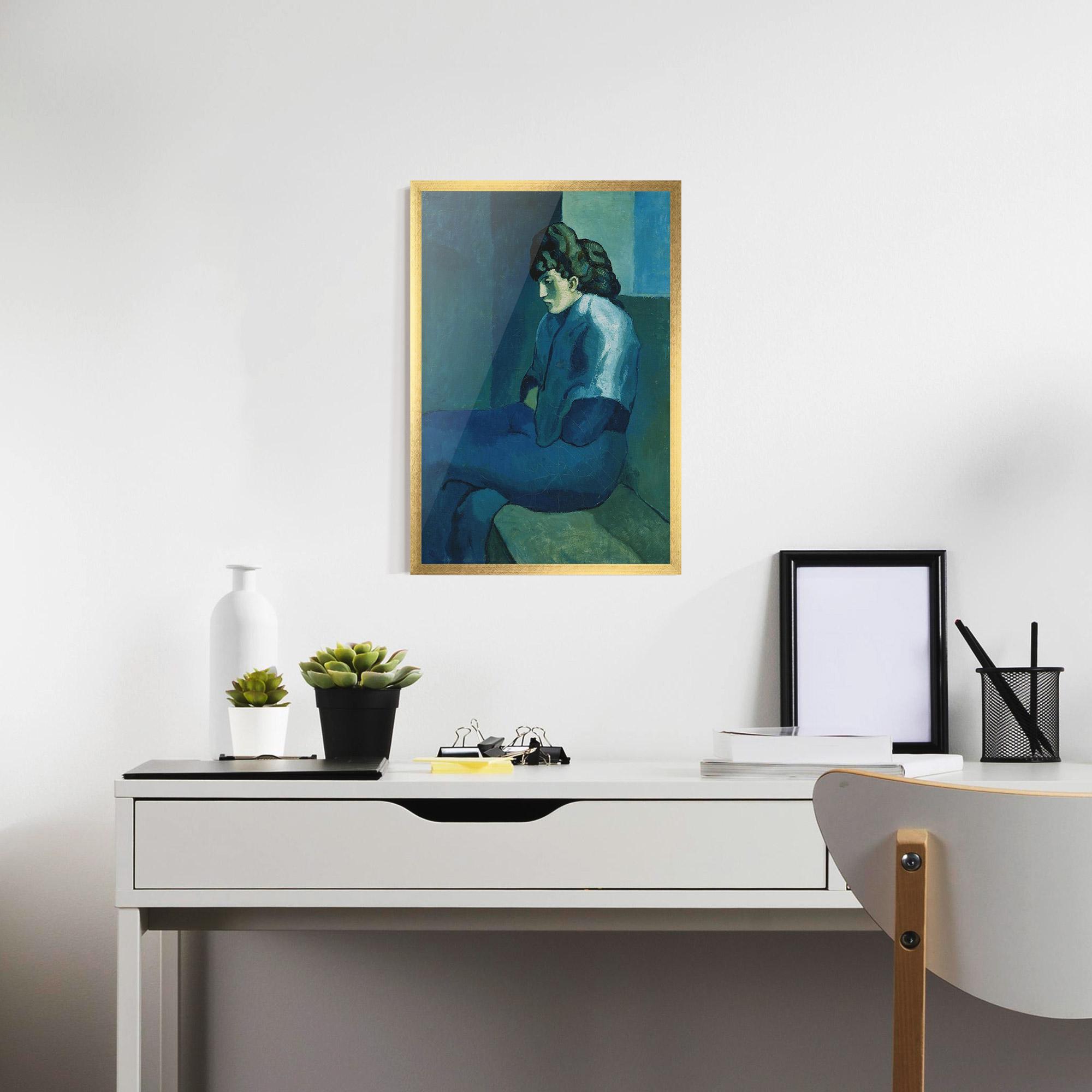 Poster Înrămat Femme Assise mockup 7
