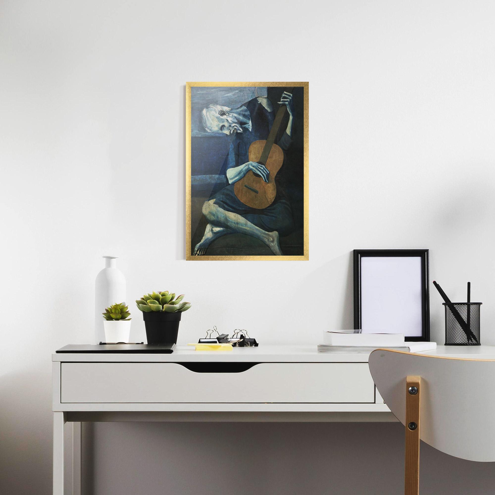 Poster Înrămat Old Guitarist mockup 7