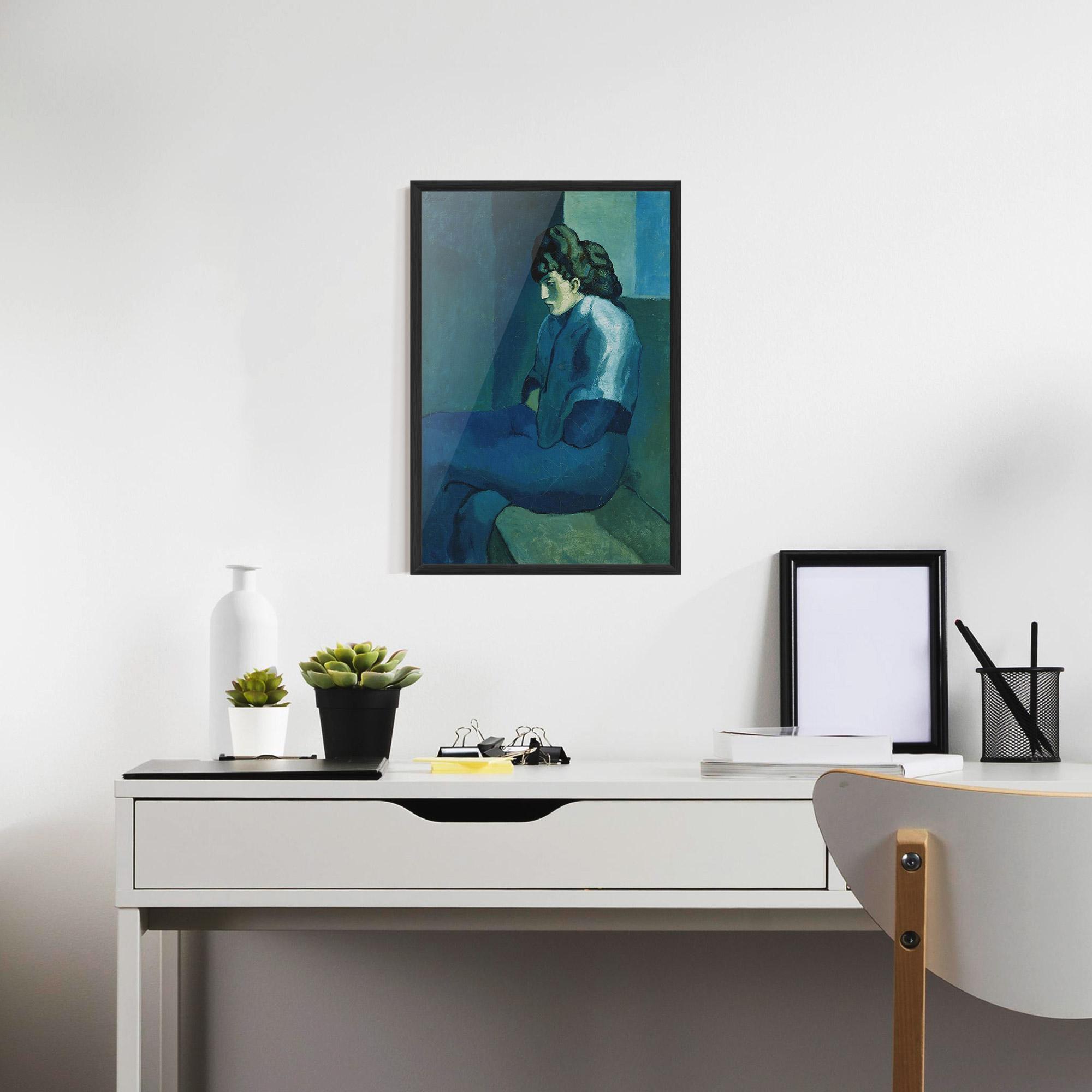 Poster Înrămat Femme Assise mockup 7