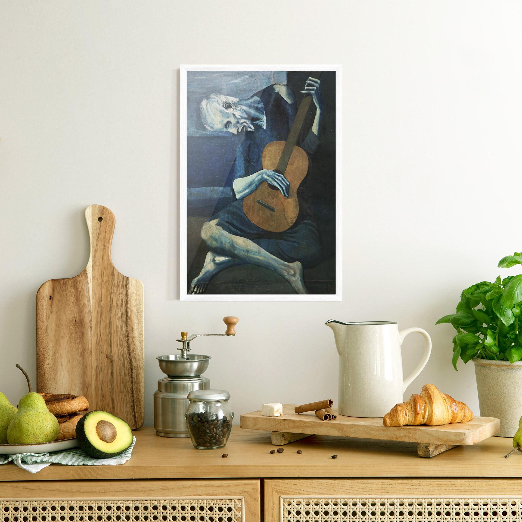 Poster Înrămat Old Guitarist mockup 8