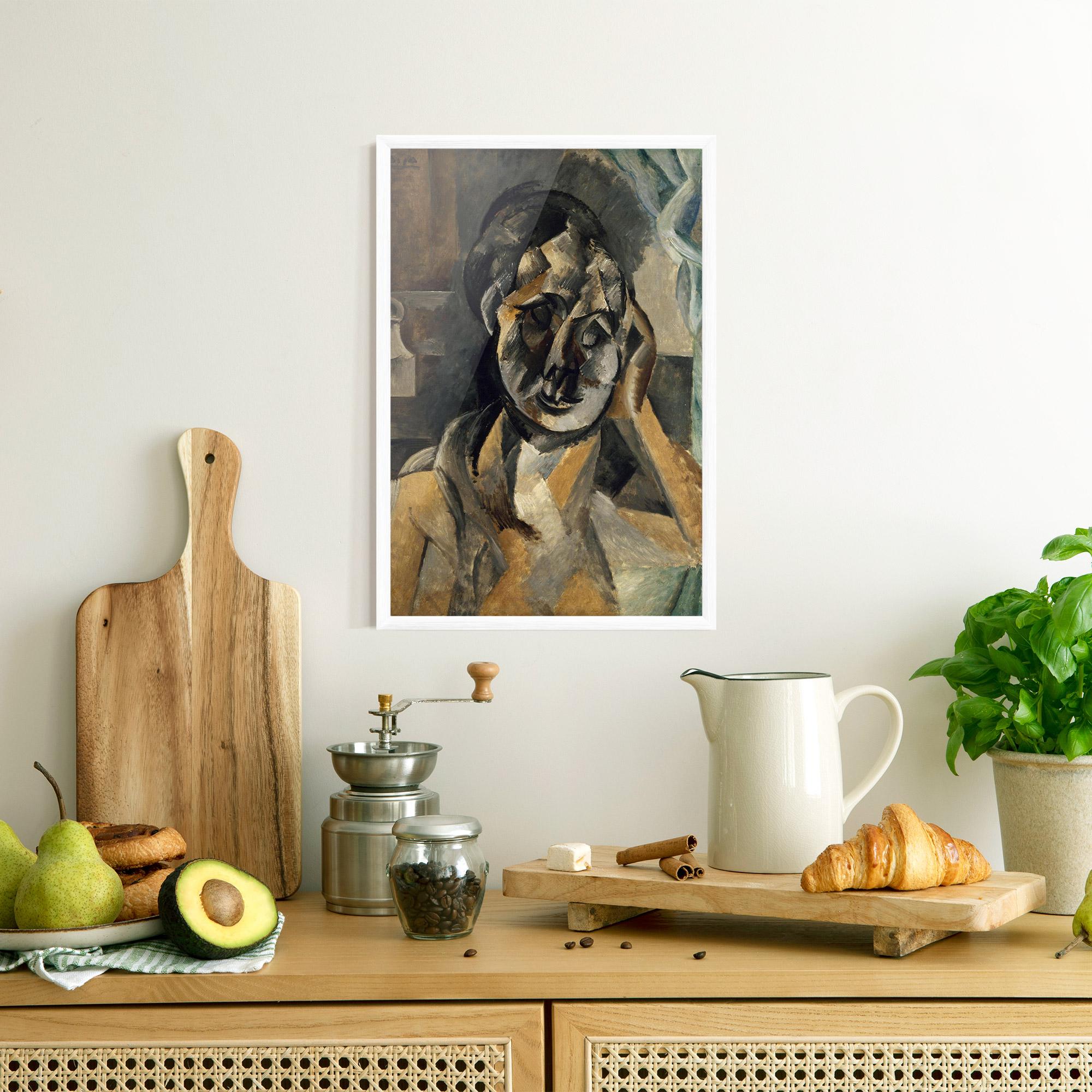 Poster Înrămat Woman With Mustard mockup 8