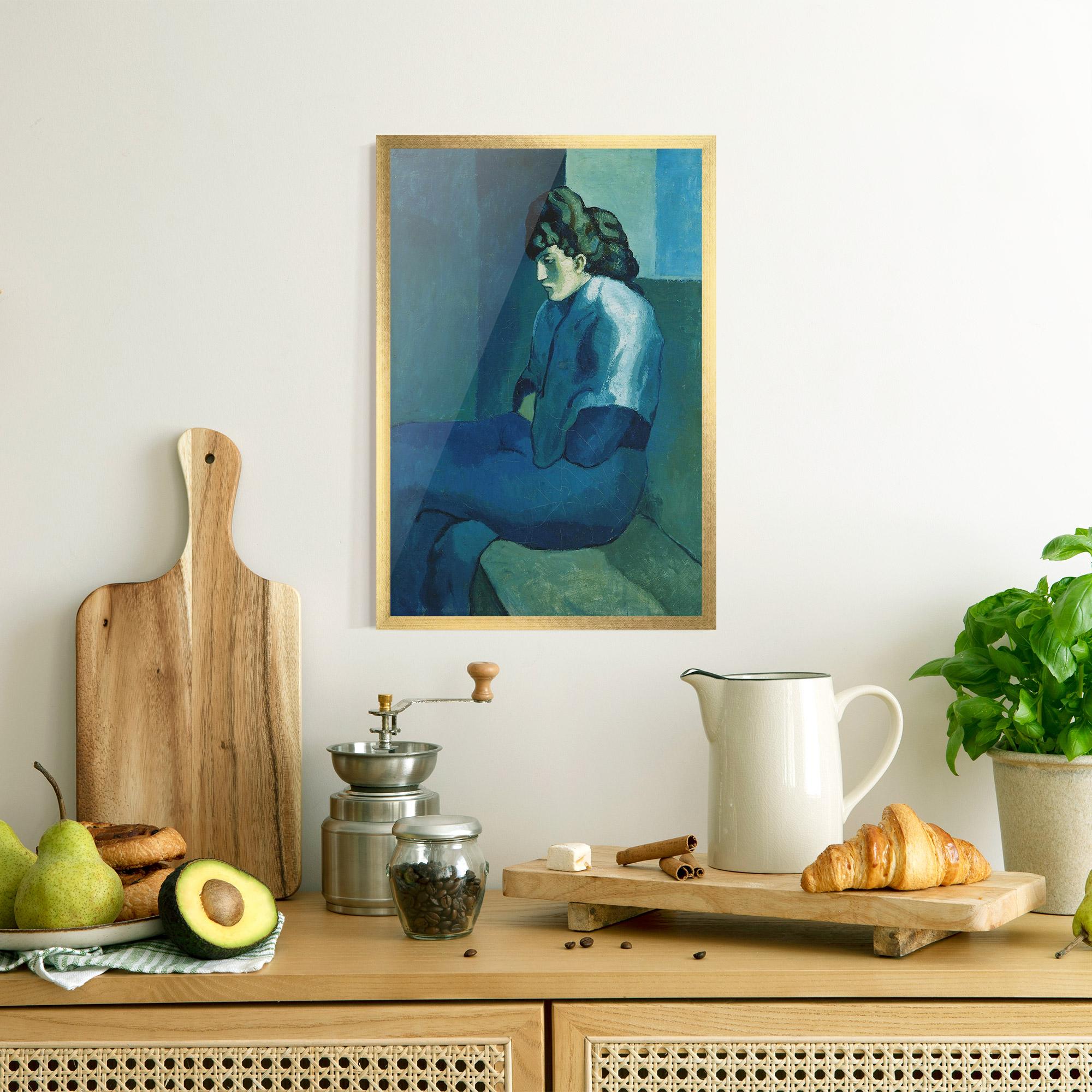 Poster Înrămat Femme Assise mockup 8