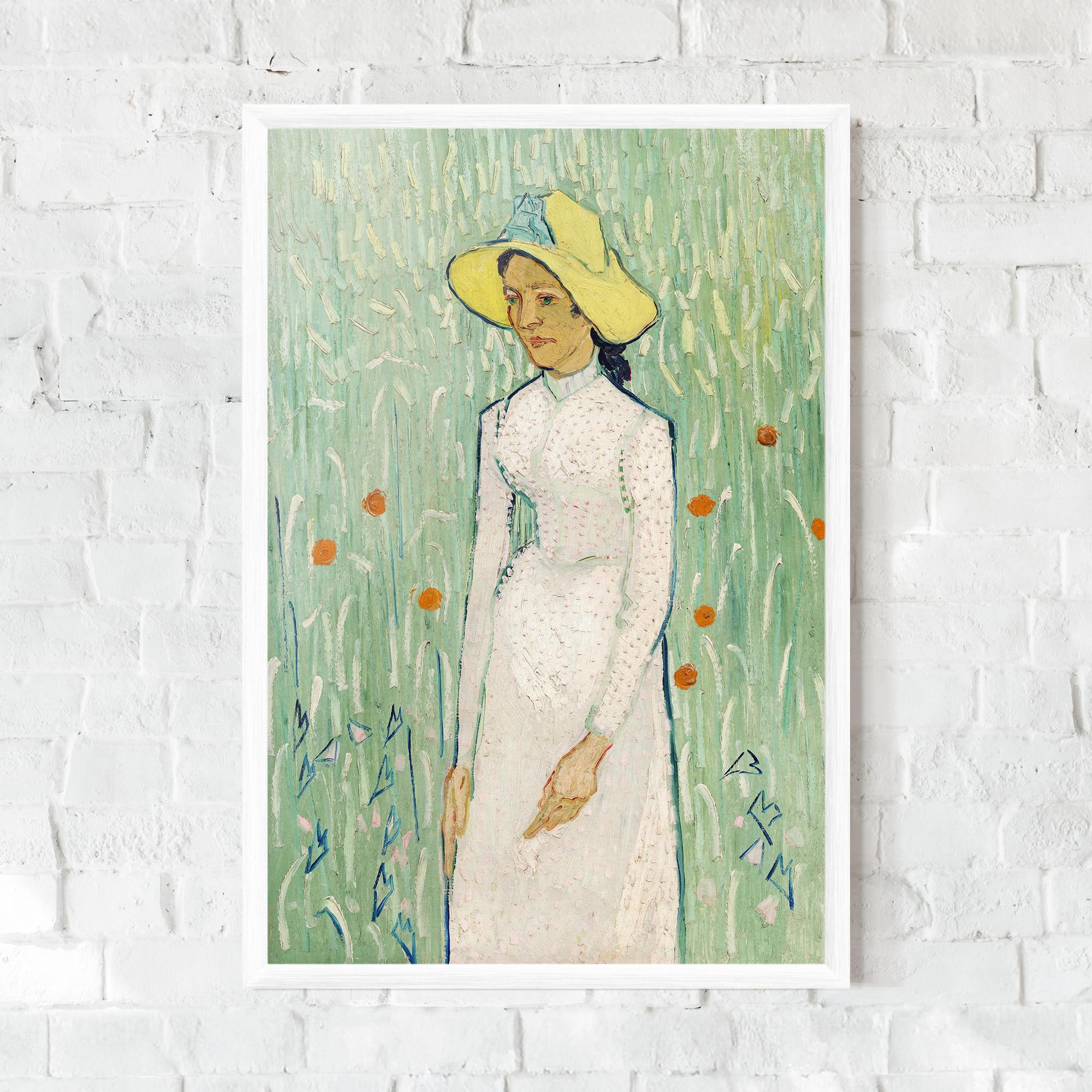 Poster Înrămat Girl In White mockup 0