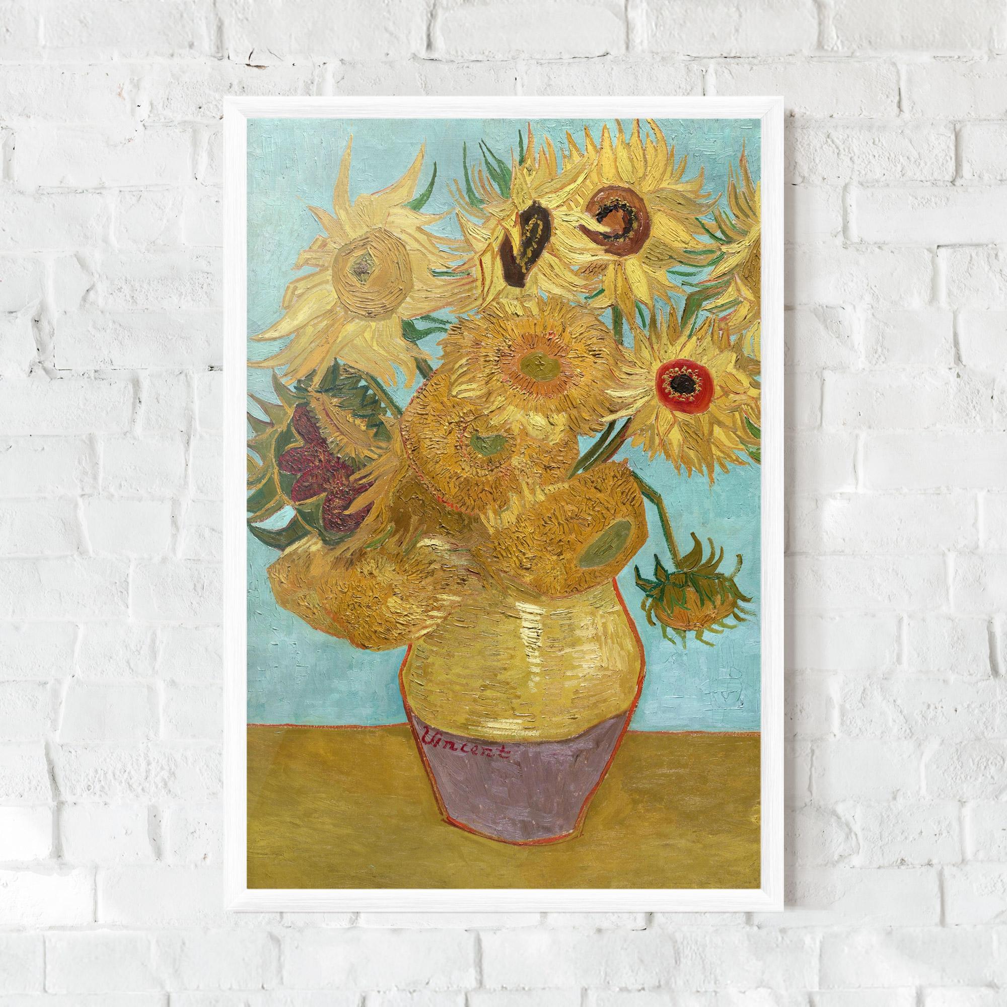Poster Înrămat Twelve Sunflowers mockup 0