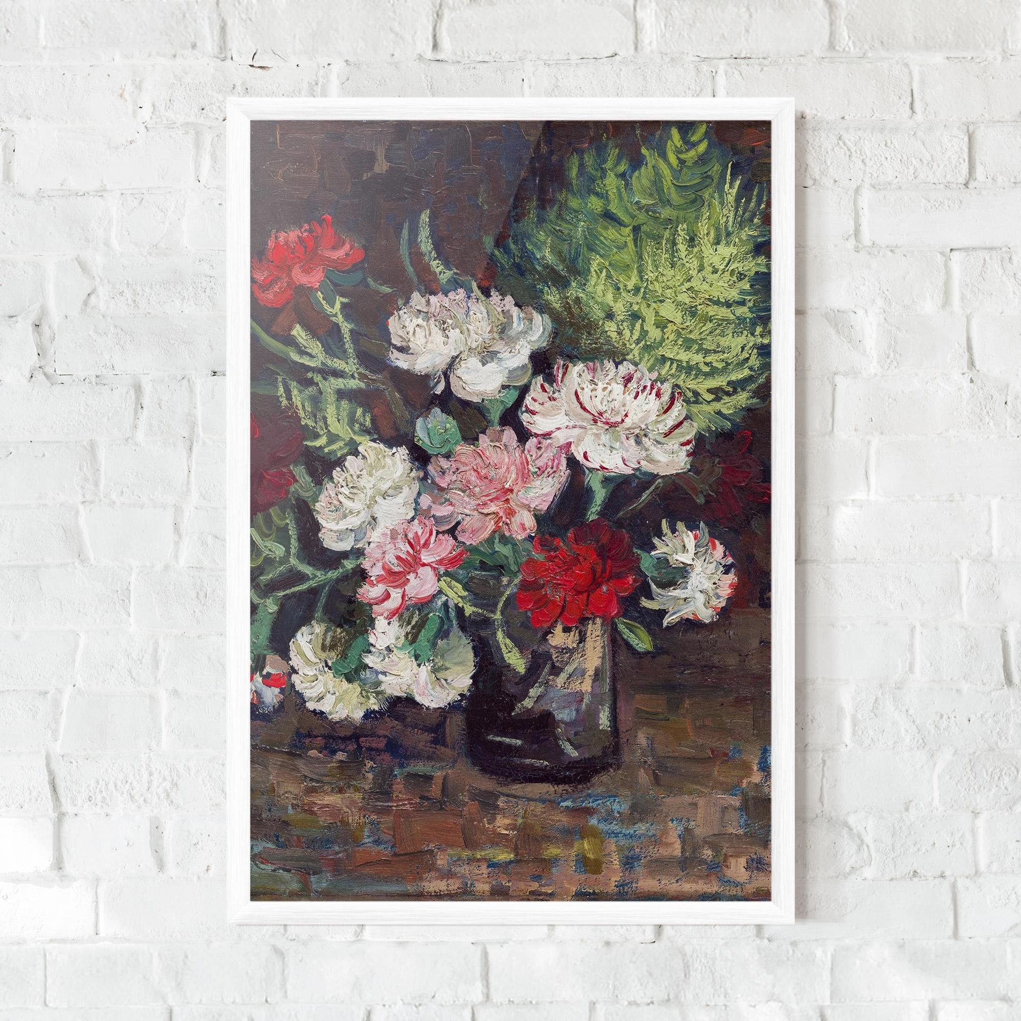 Poster Înrămat Vase With Carnations mockup 0