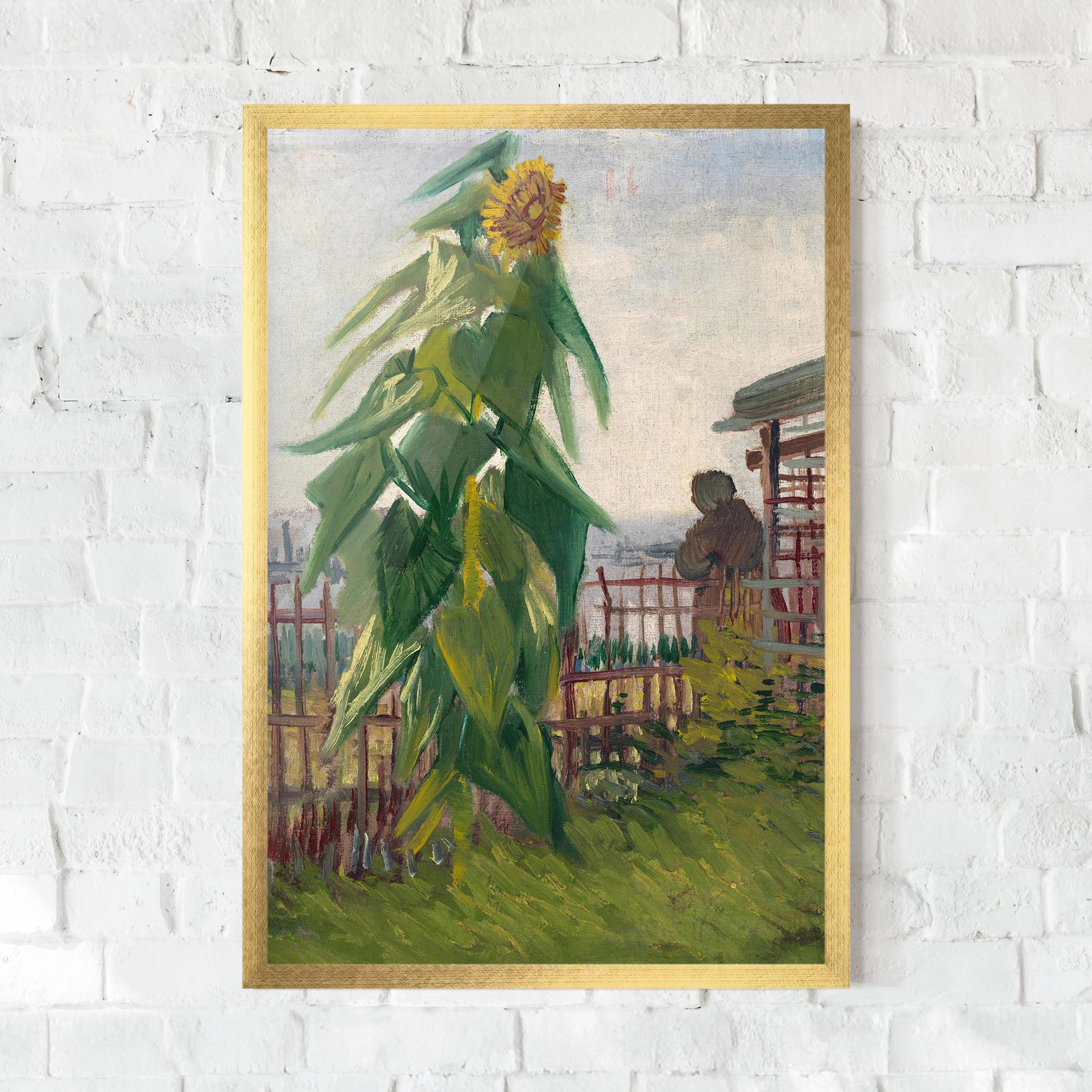 Poster Înrămat Allotment With Sunflower mockup 0
