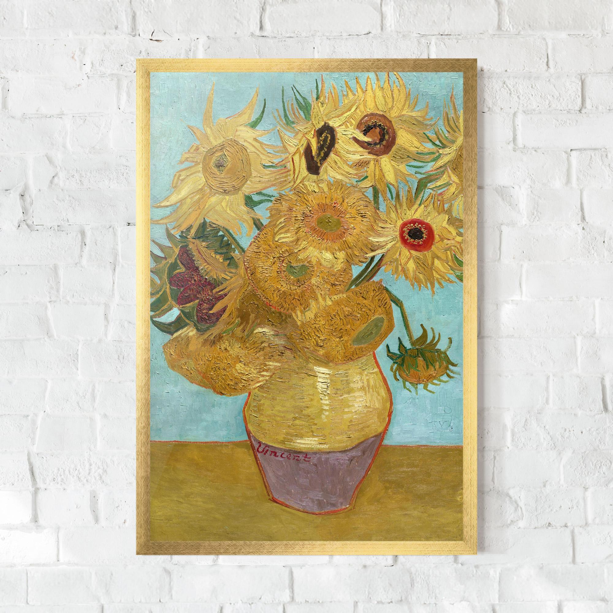Poster Înrămat Twelve Sunflowers mockup 0