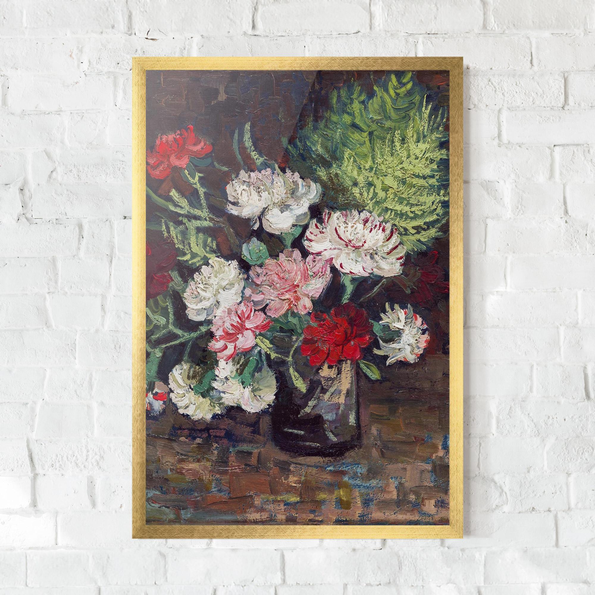 Poster Înrămat Vase With Carnations mockup 0